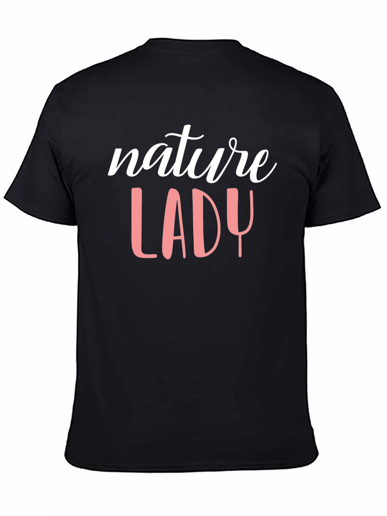 Nature Lady Graphic Tee - Black Cotton T-Shirt