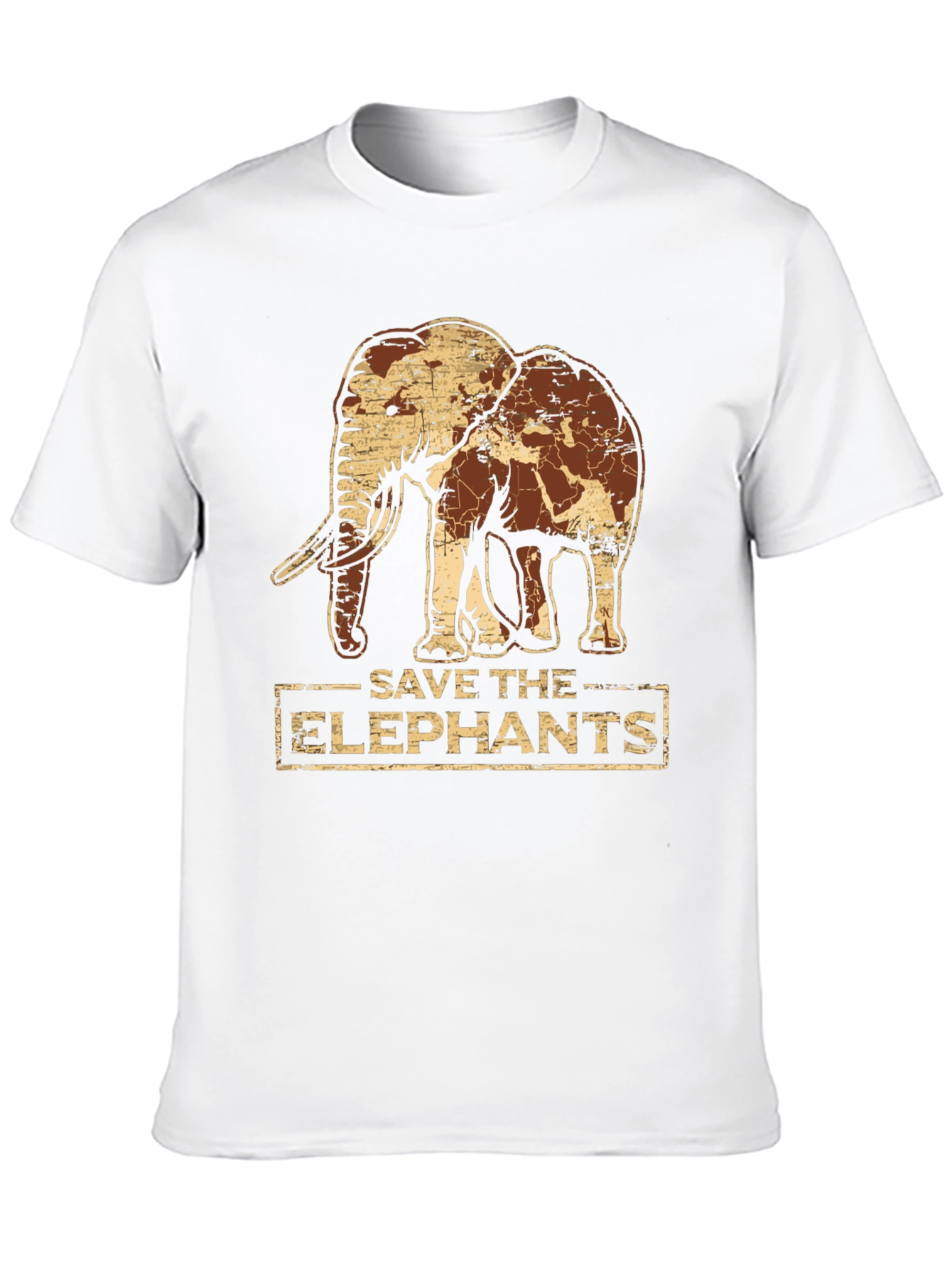 Save the Elephants Graphic Tee - Black Cotton T-Shirt