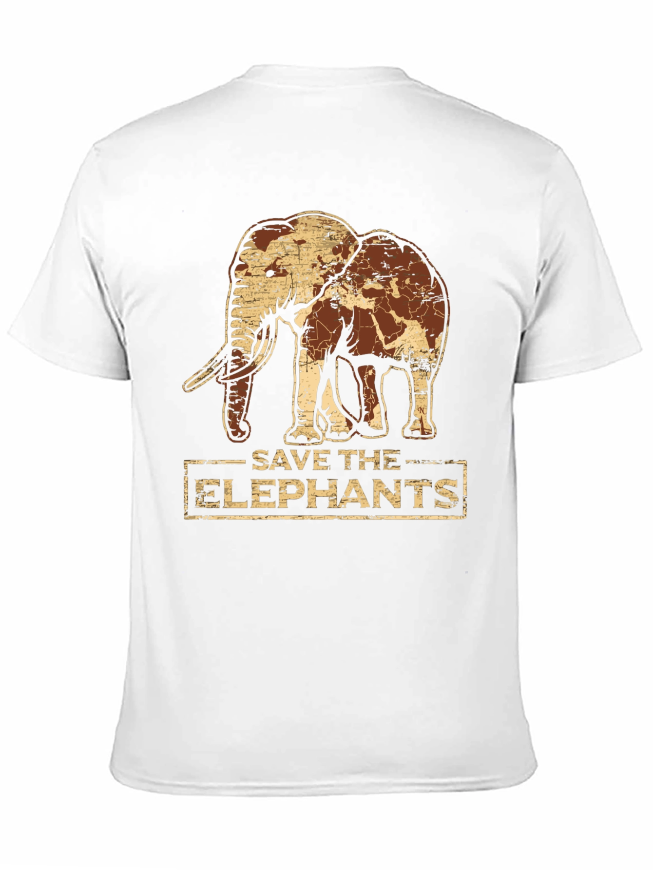 Save the Elephants Graphic Tee - Black Cotton T-Shirt