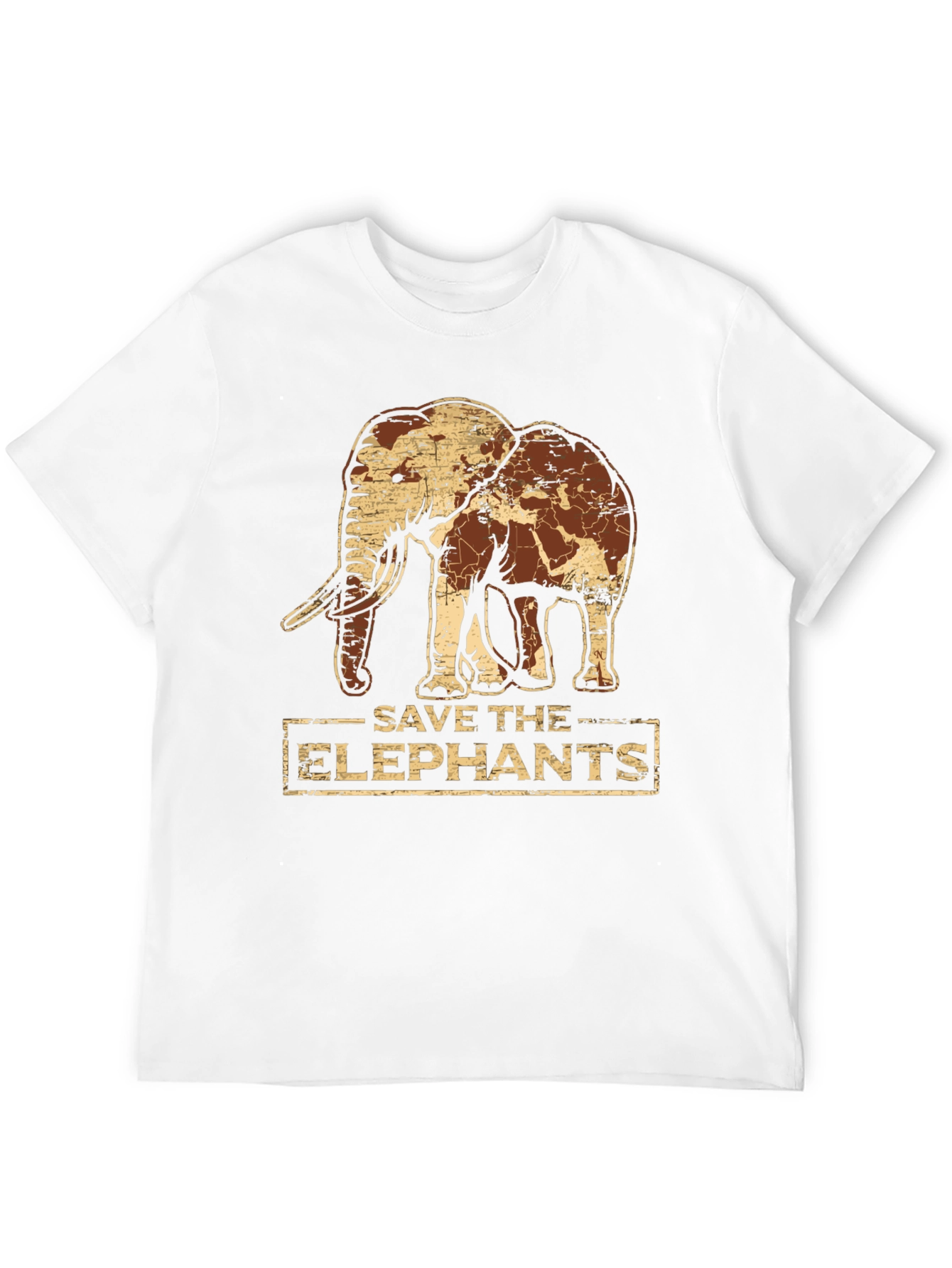 Save the Elephants Graphic Tee - Black Cotton T-Shirt