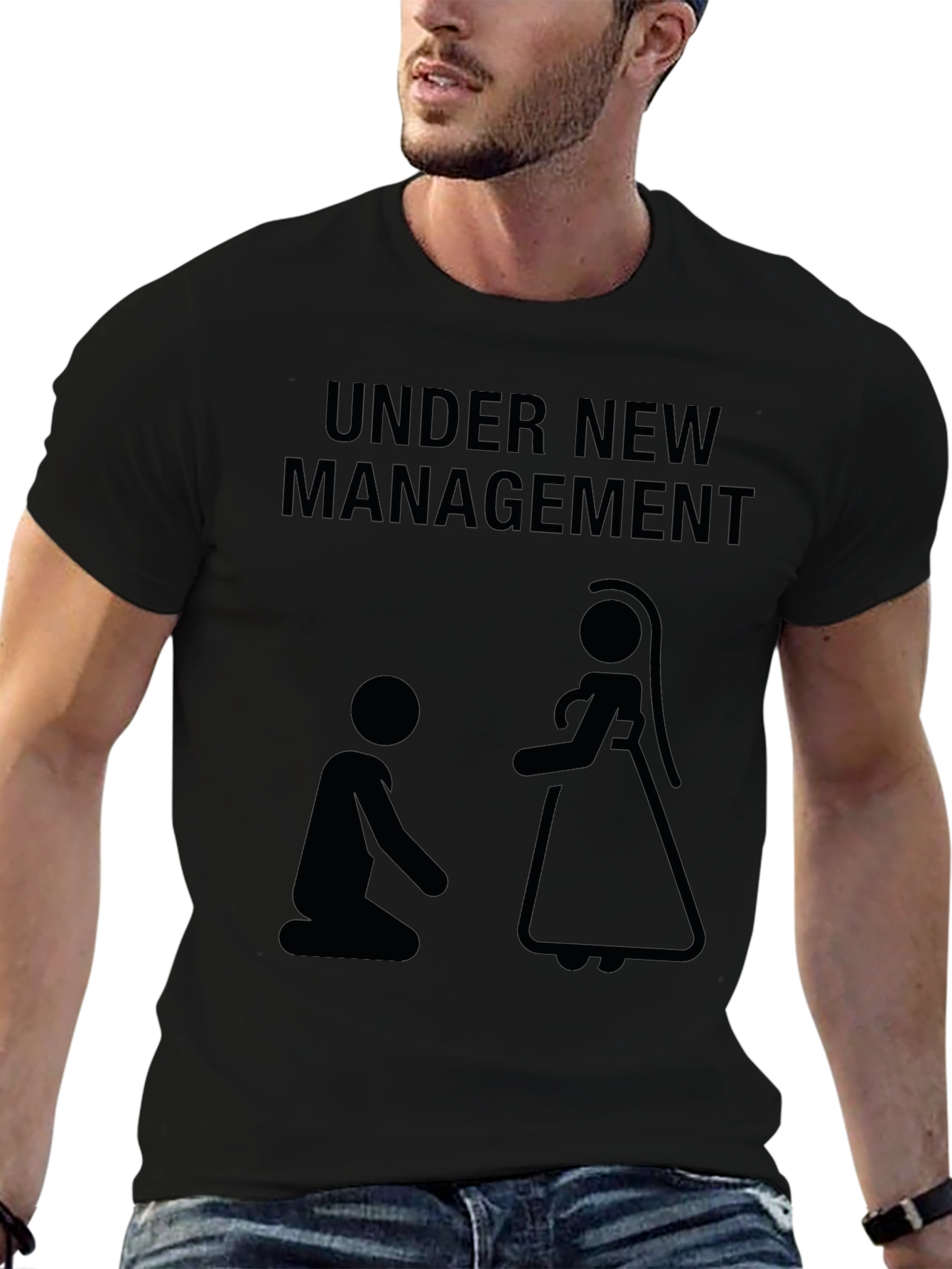 Under New Management T-Shirt: Funny Wedding Novelty Tee