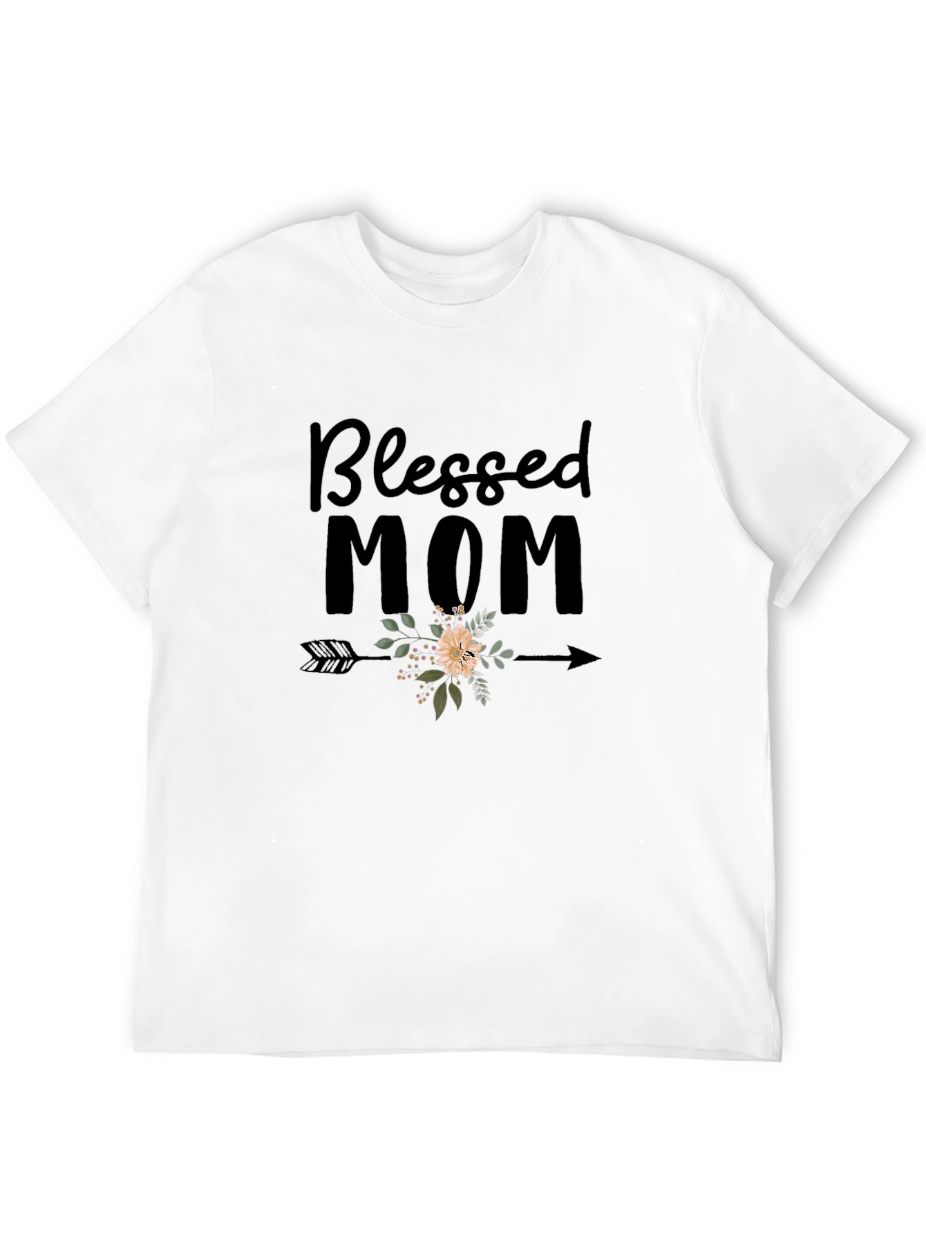 Blessed Mom Graphic T-Shirt - Trendy Womens Top