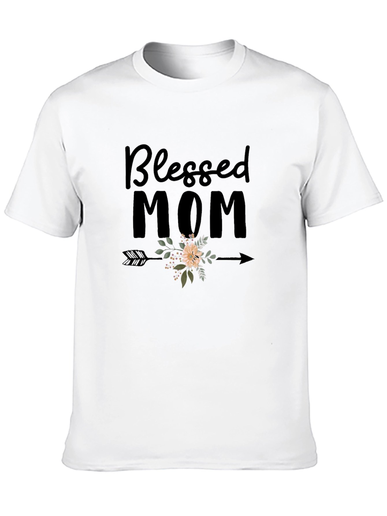 Blessed Mom Graphic T-Shirt - Trendy Womens Top