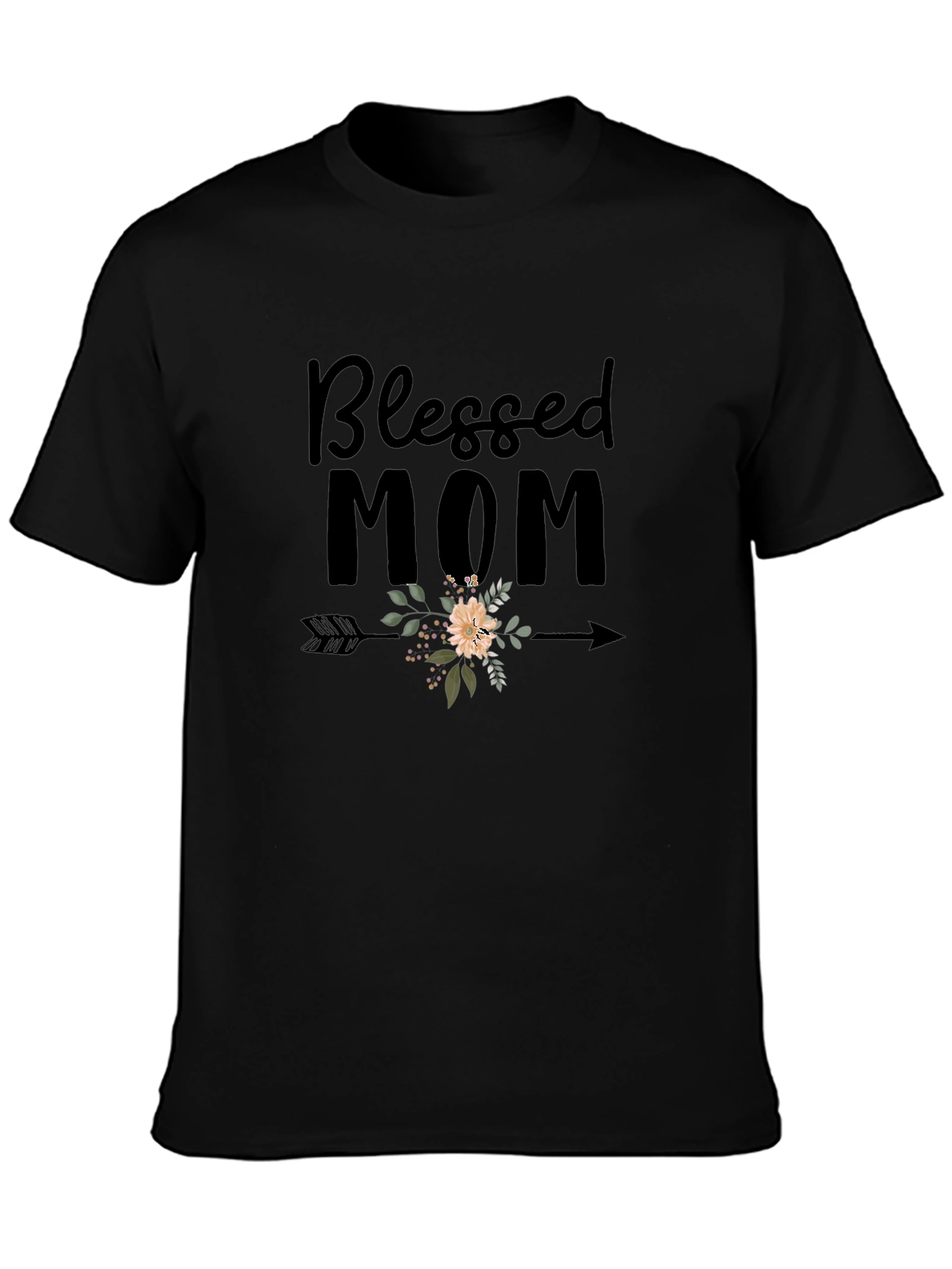 Blessed Mom Graphic T-Shirt - Trendy Womens Top