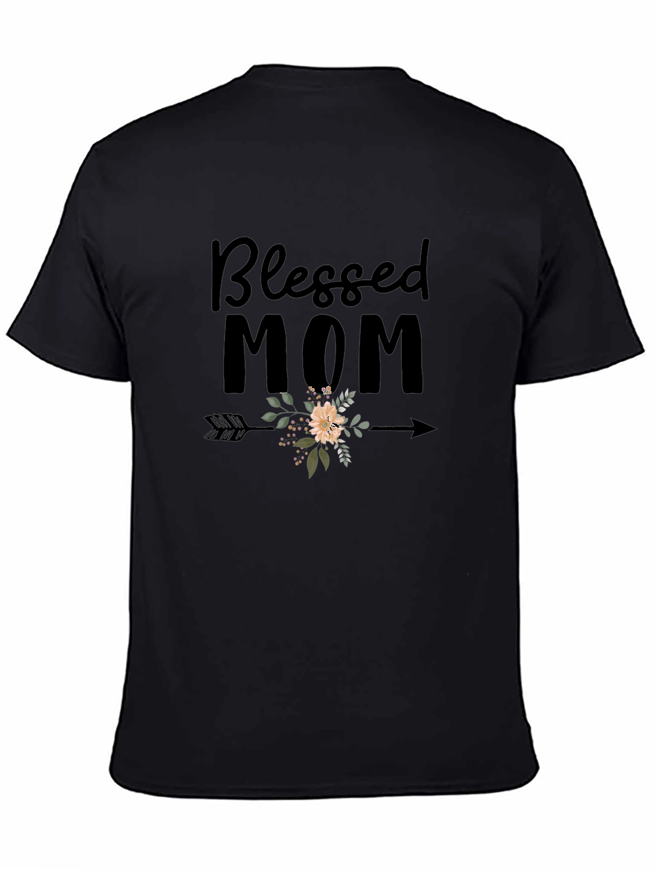Blessed Mom Graphic T-Shirt - Trendy Womens Top