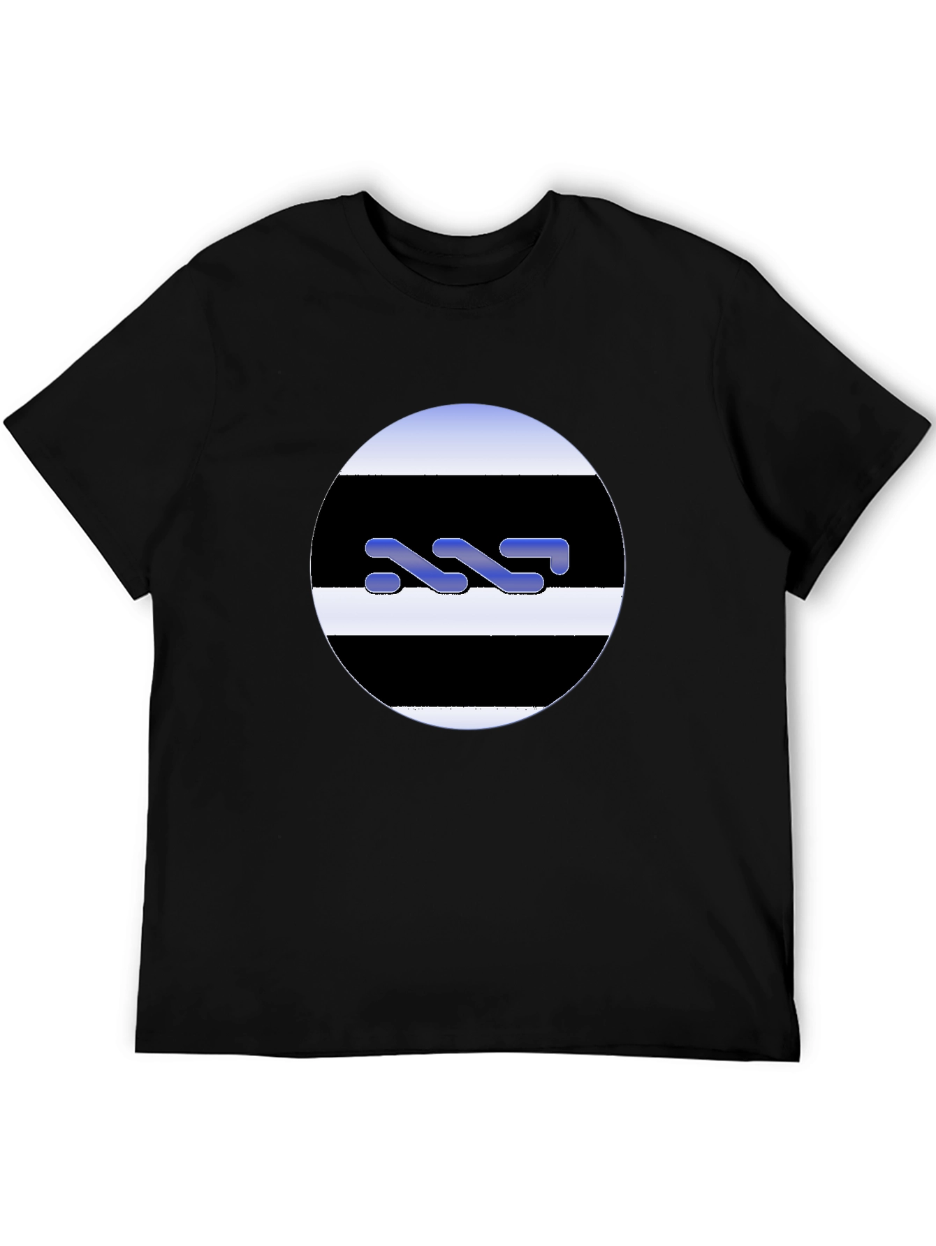 Modern Graphic Tee - Striped Circle Design