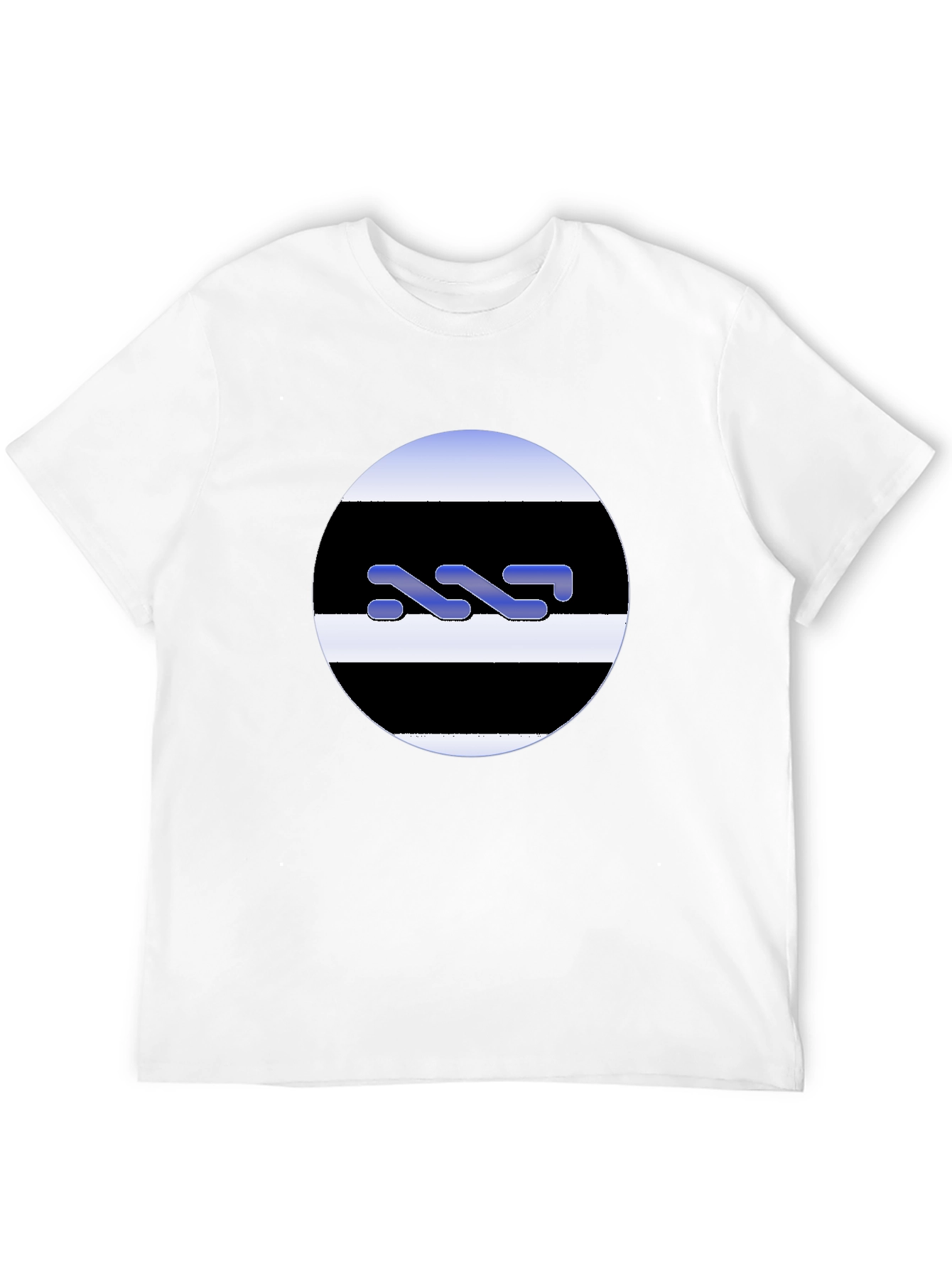 Modern Graphic Tee - Striped Circle Design