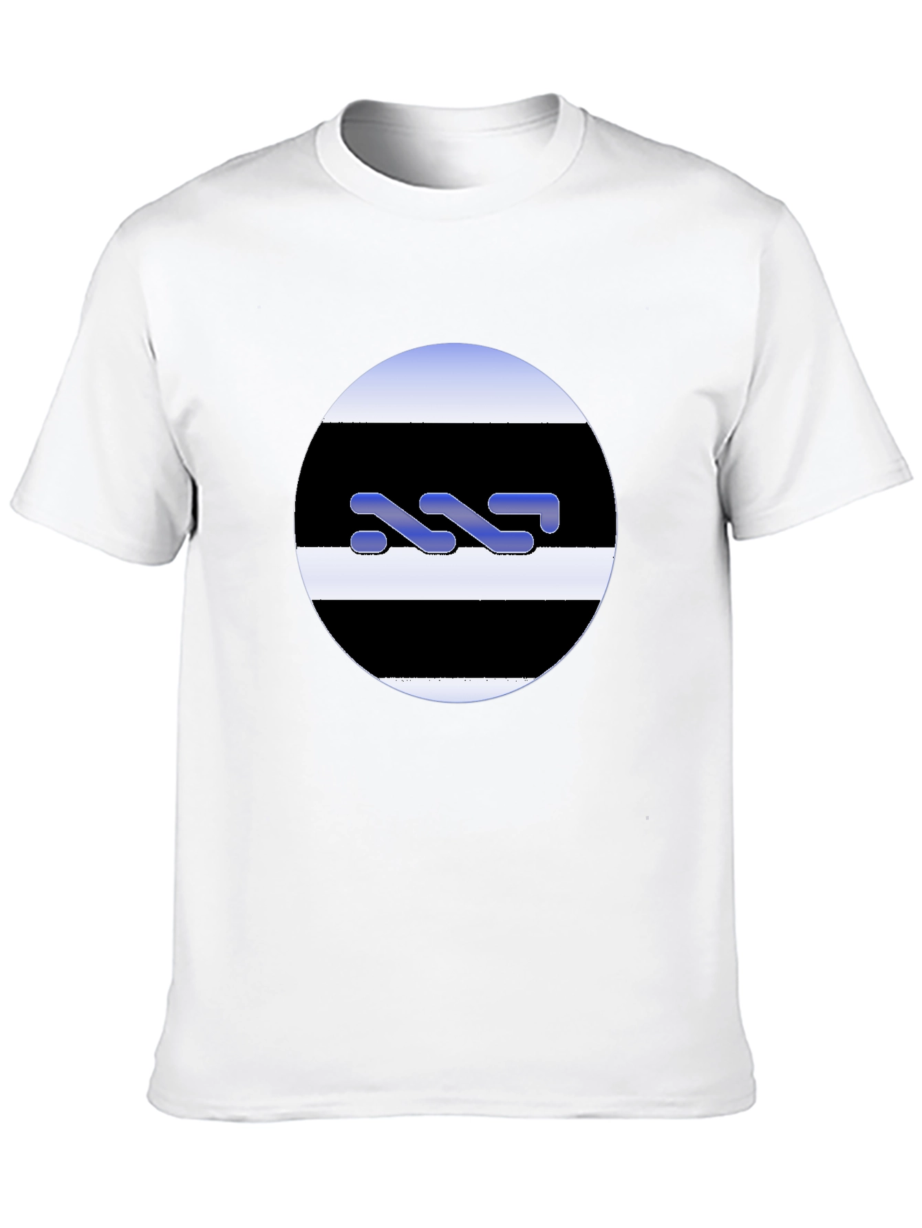 Modern Graphic Tee - Striped Circle Design
