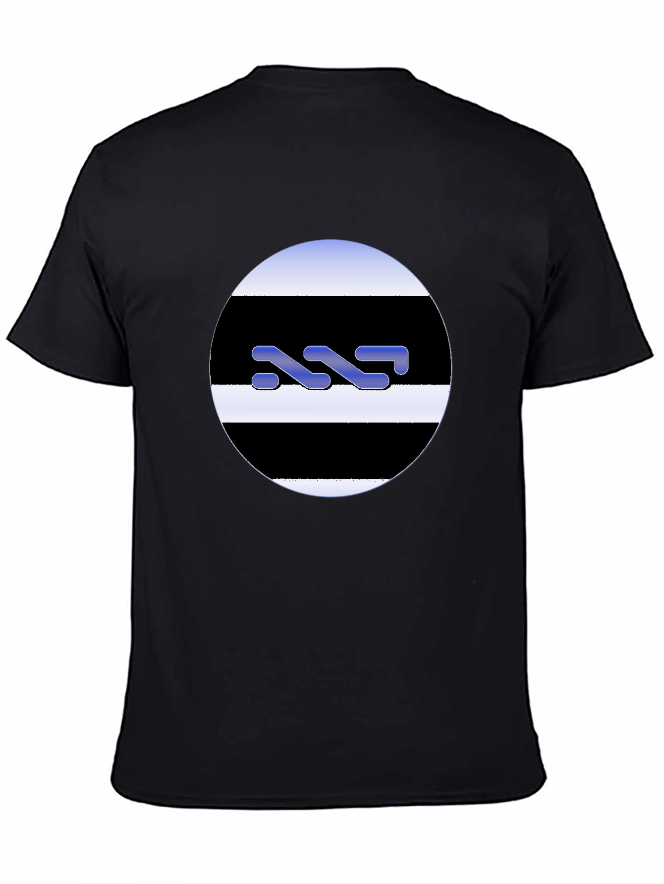 Modern Graphic Tee - Striped Circle Design