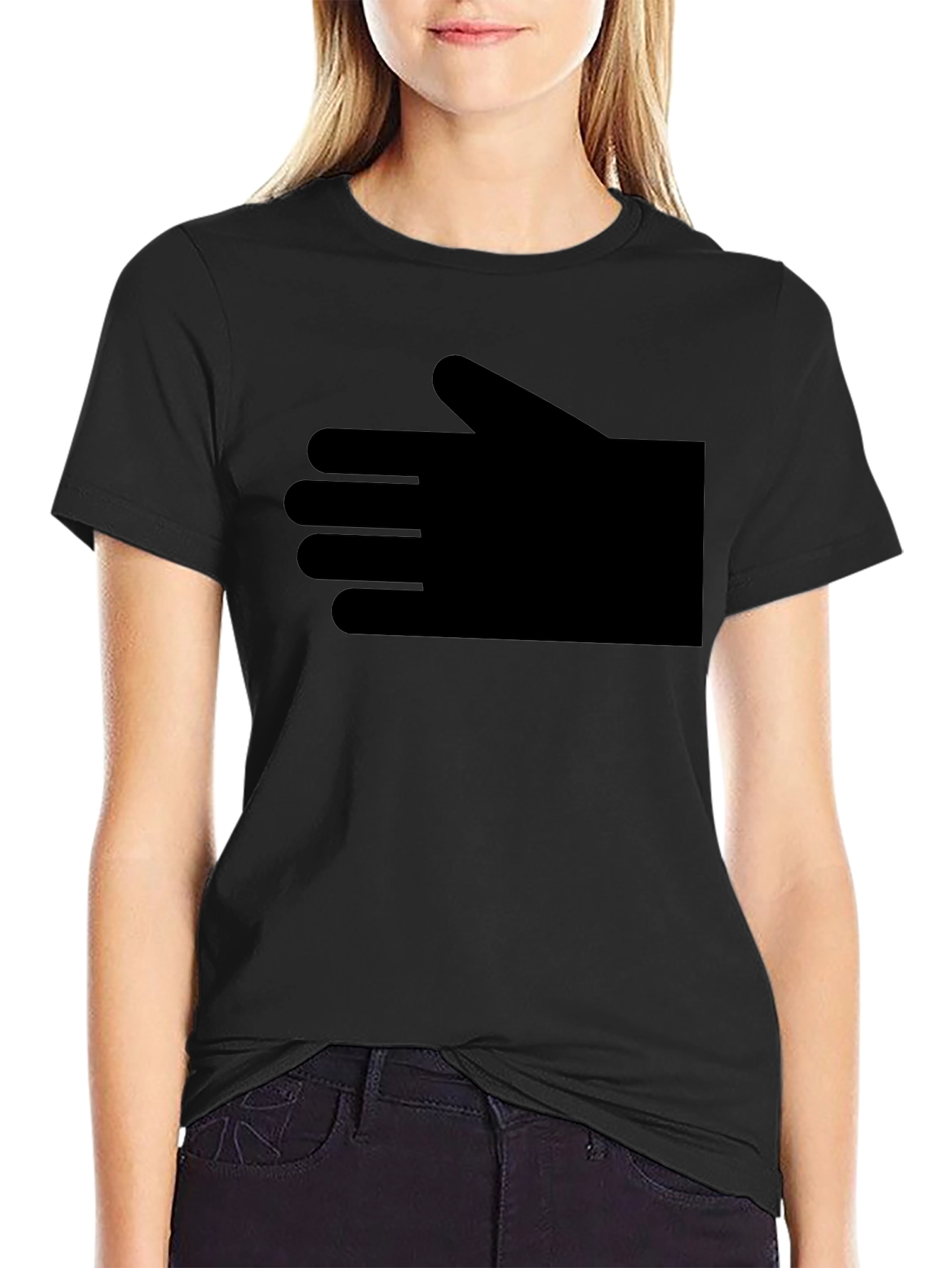 Mens Black Graphic T-Shirt - Hand Design