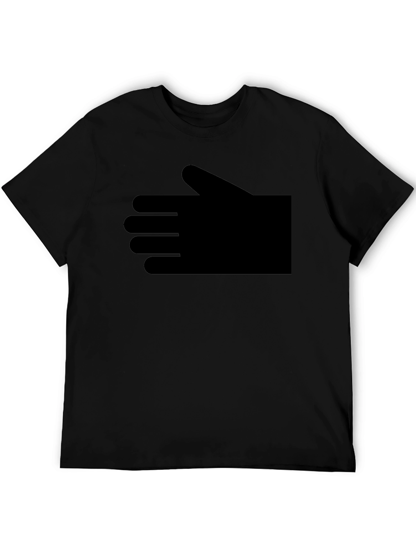 Mens Black Graphic T-Shirt - Hand Design