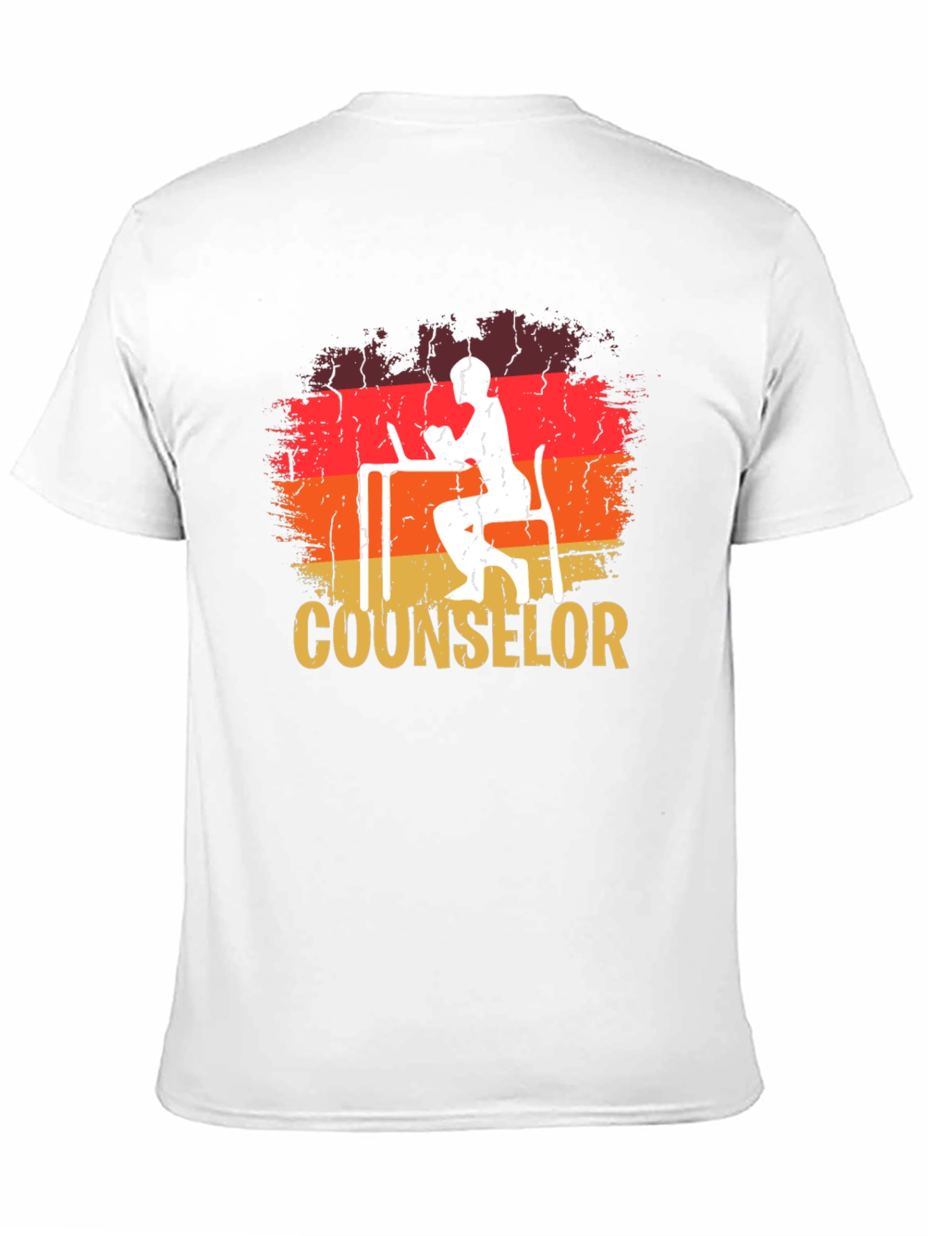 Counselor Retro Graphic Tee - Black Cotton T-Shirt