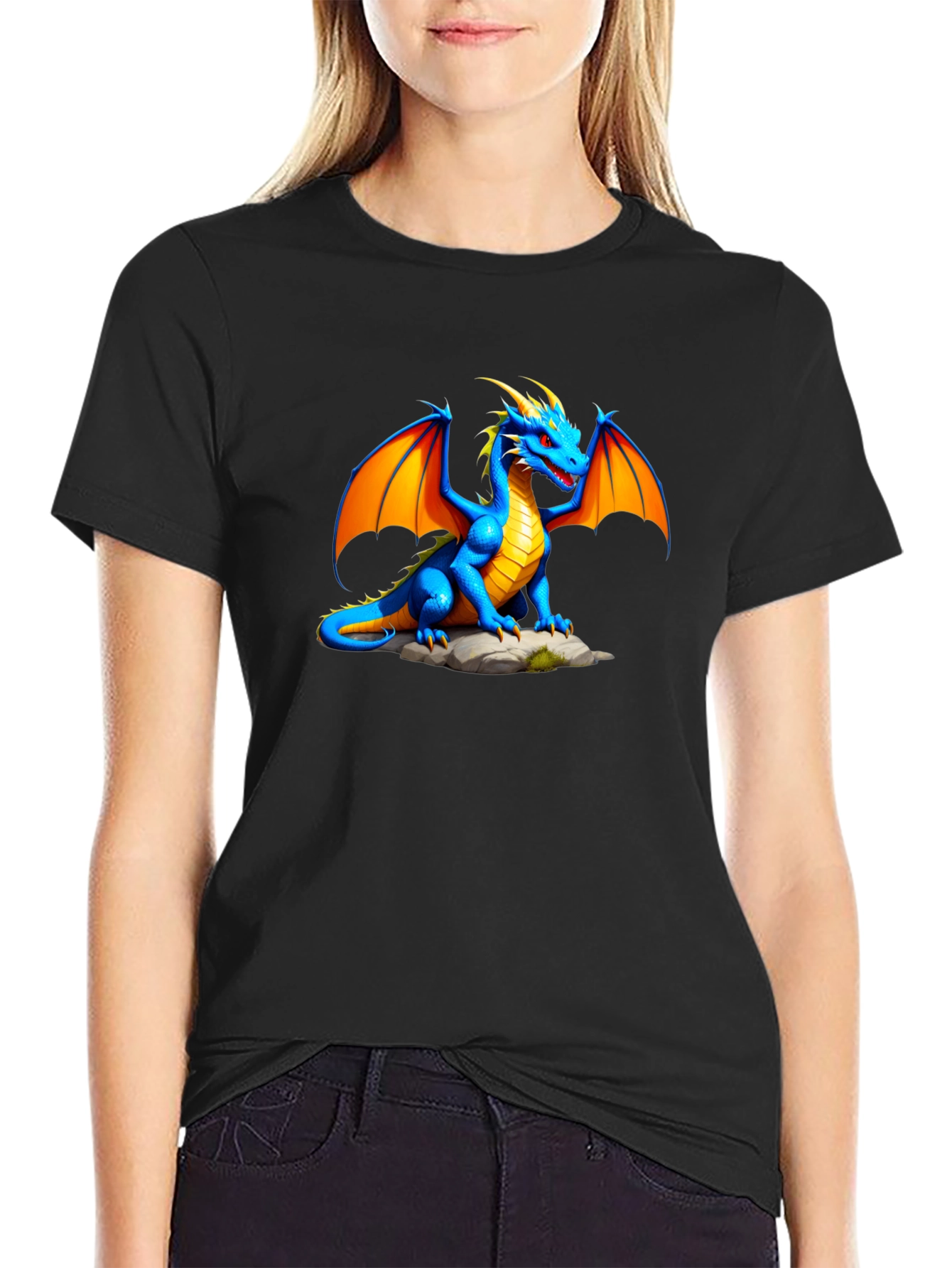 Blue Dragon Graphic Tee - Fantasy T-Shirt