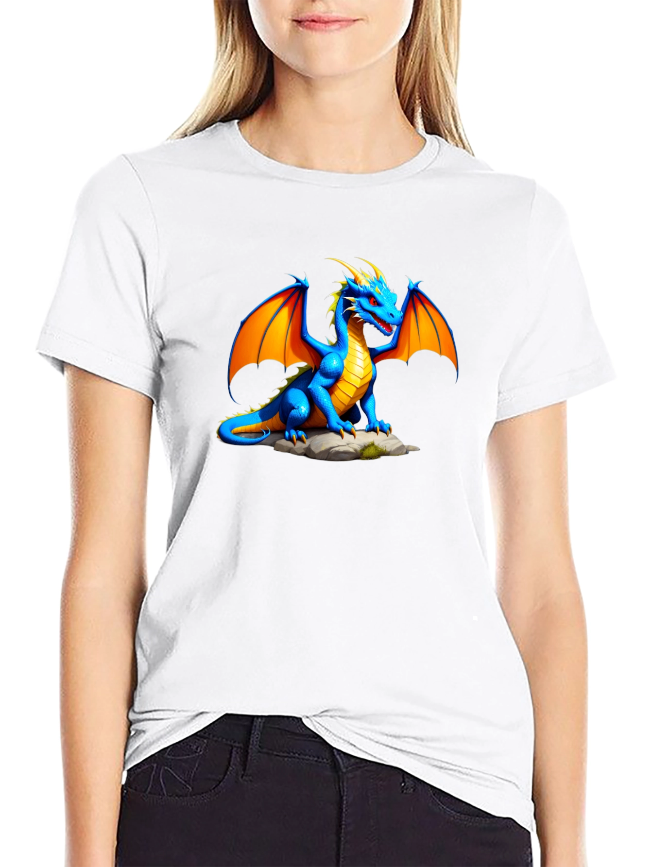 Blue Dragon Graphic Tee - Fantasy T-Shirt