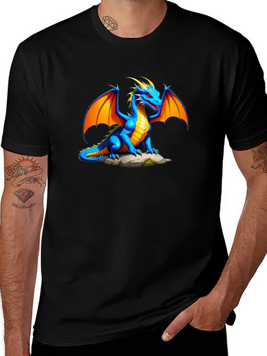 Blue Dragon Graphic Tee - Fantasy T-Shirt