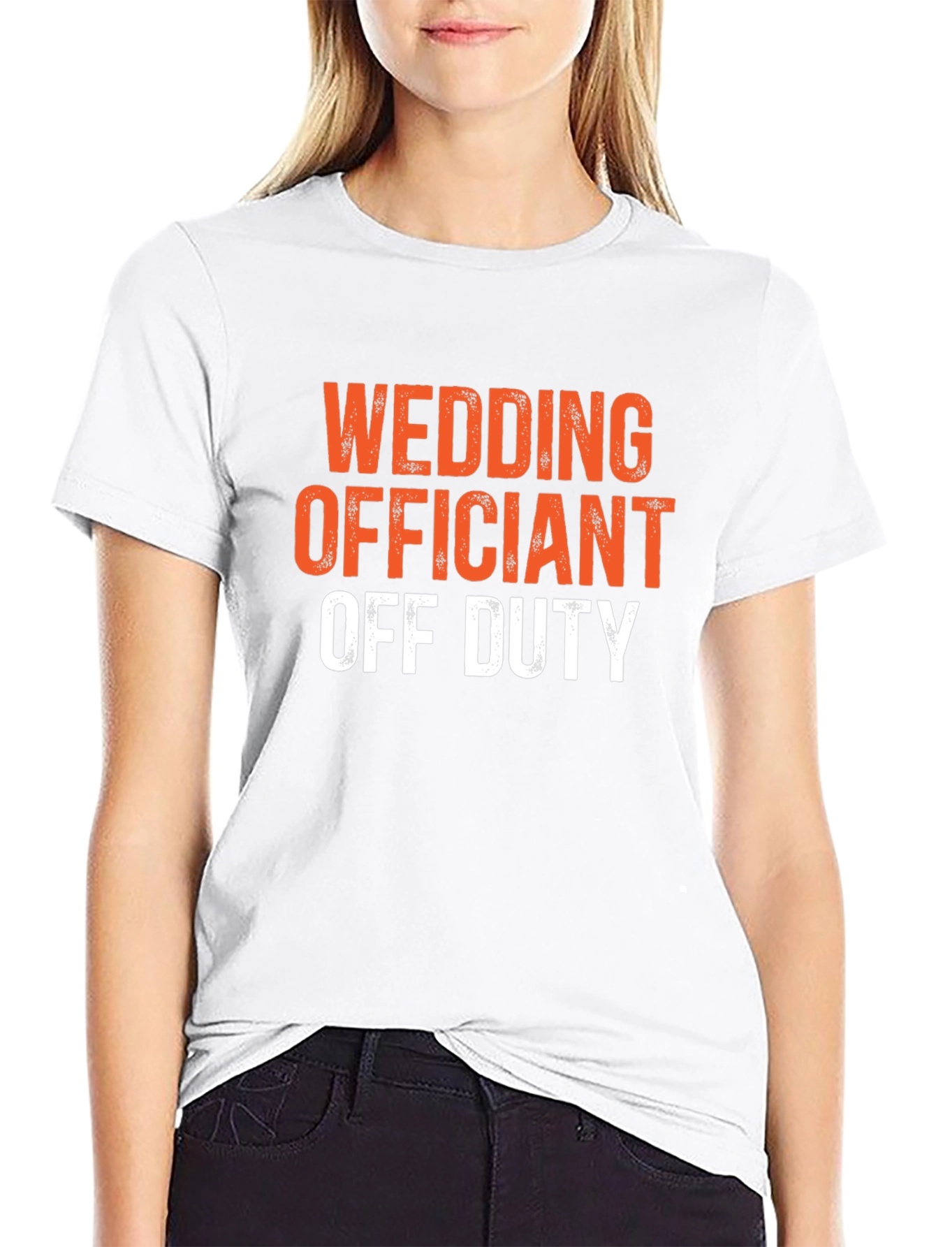 Wedding Officiant Off Duty Black Graphic T-Shirt