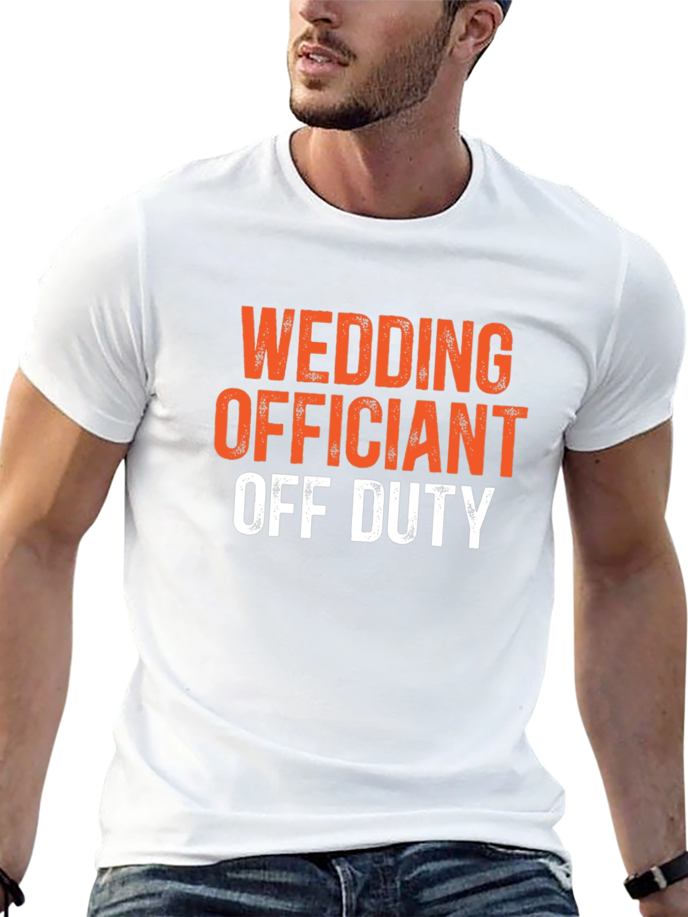Wedding Officiant Off Duty Black Graphic T-Shirt