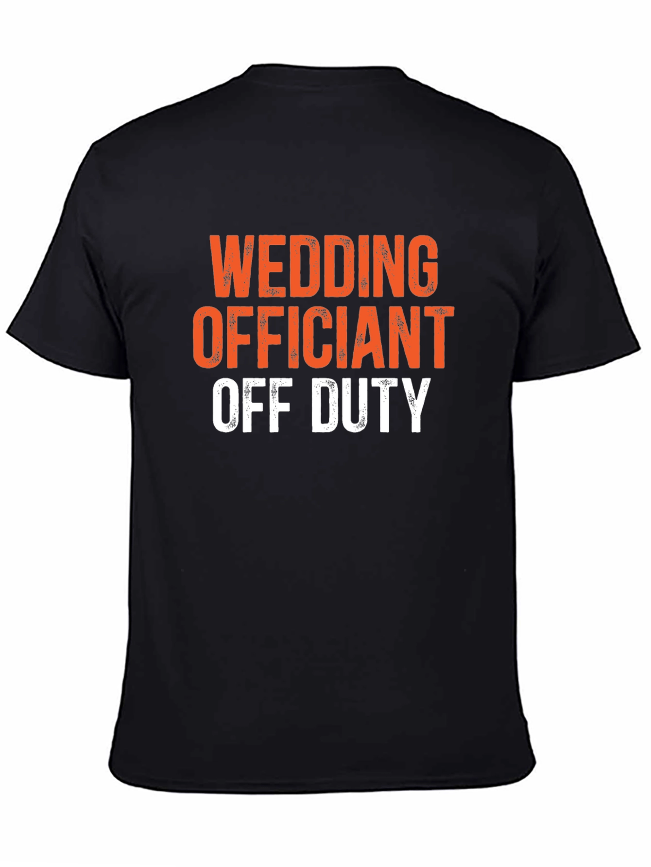 Wedding Officiant Off Duty Black Graphic T-Shirt