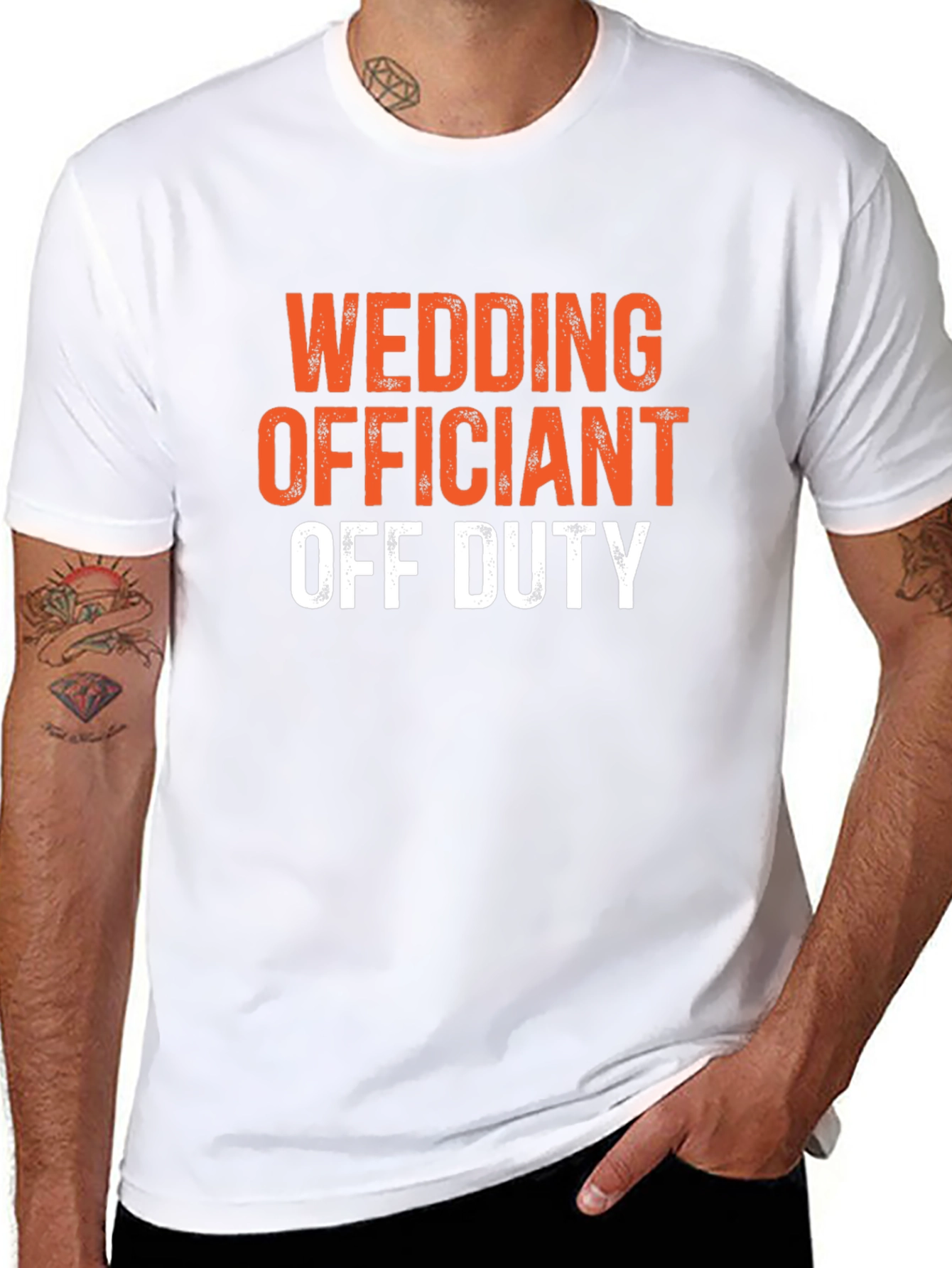 Wedding Officiant Off Duty Black Graphic T-Shirt