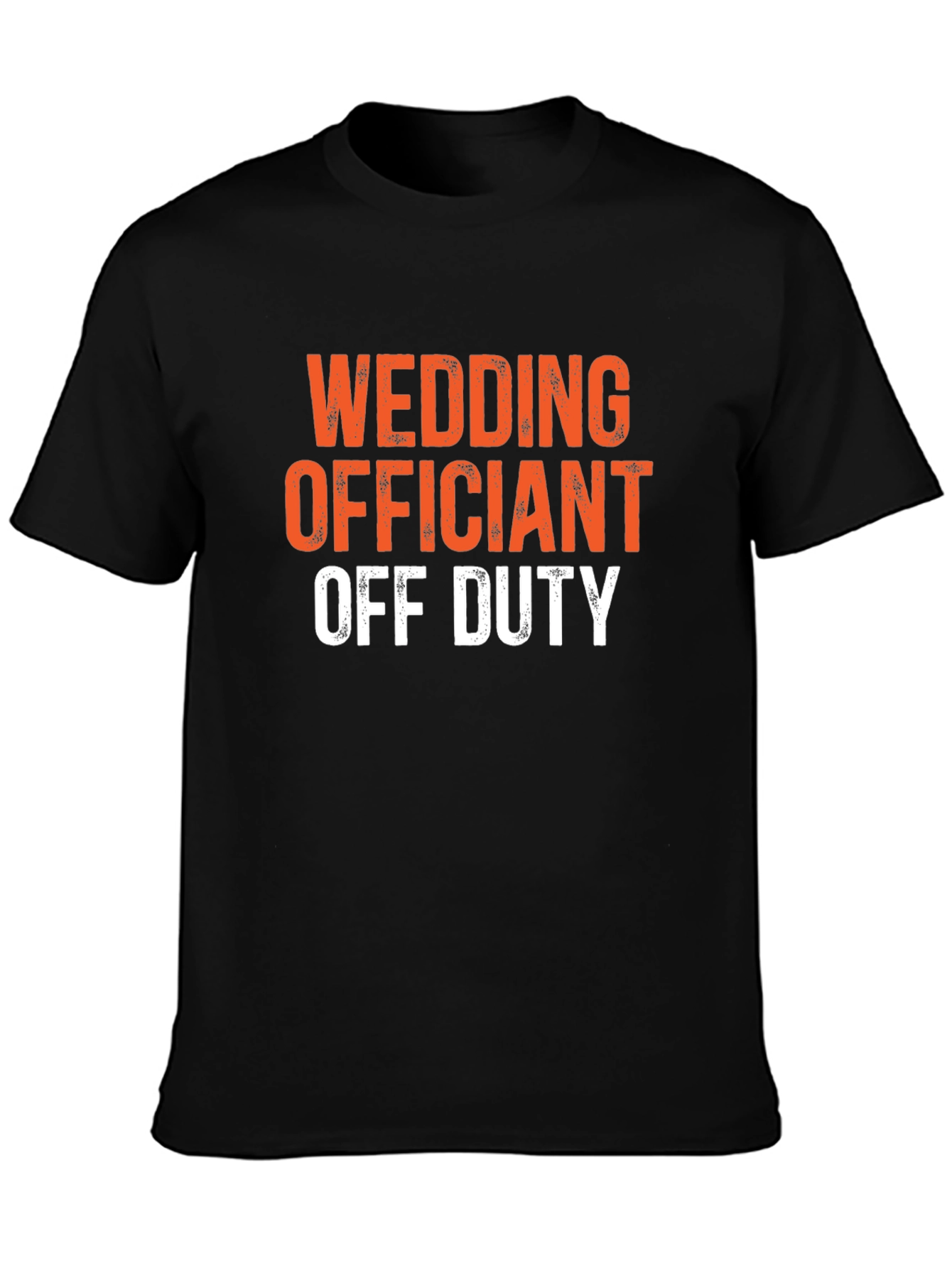 Wedding Officiant Off Duty Black Graphic T-Shirt
