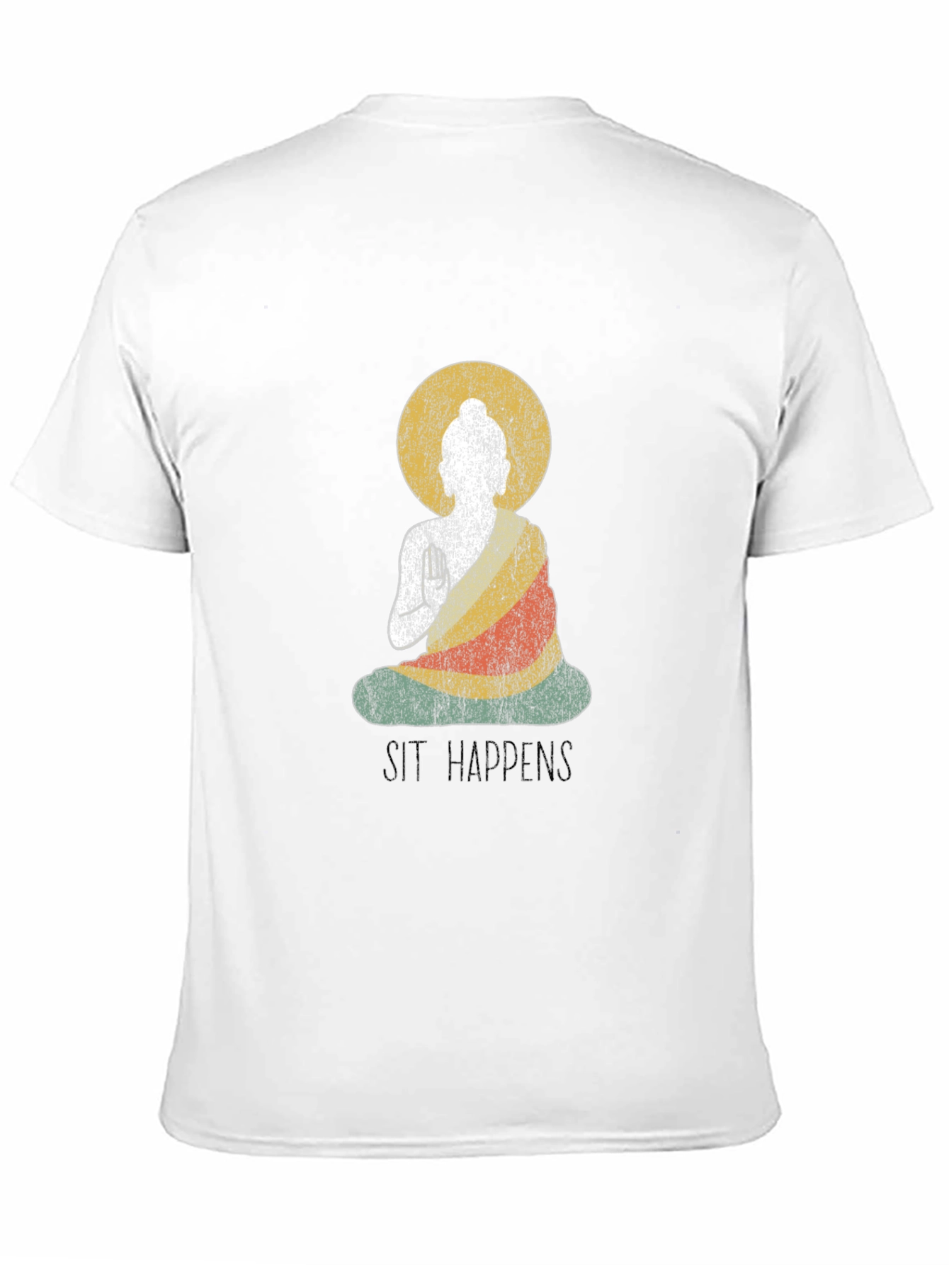 Sit Happens Buddha Graphic Tee - Black