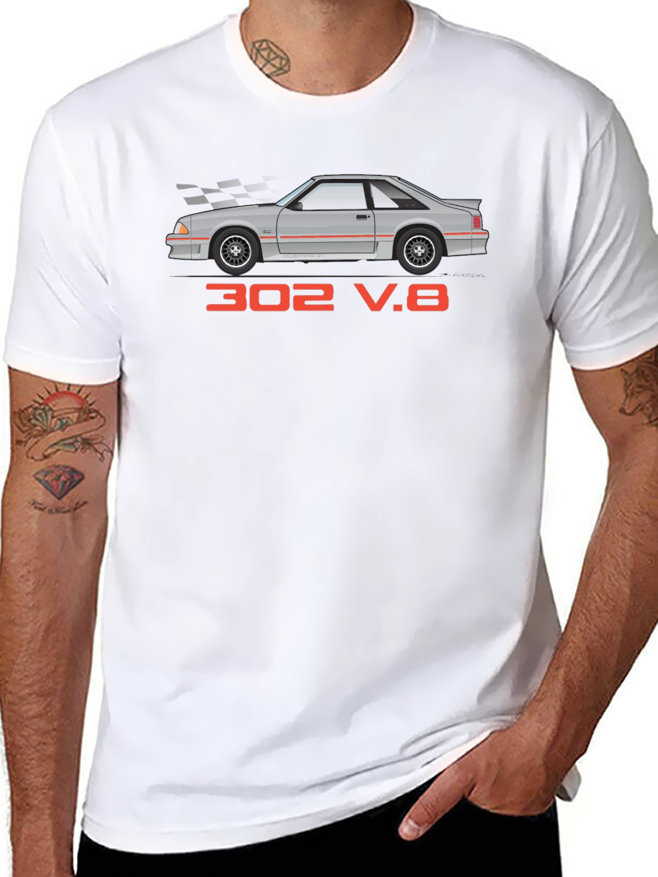 Fox Body Mustang 302 V8 Graphic T-Shirt