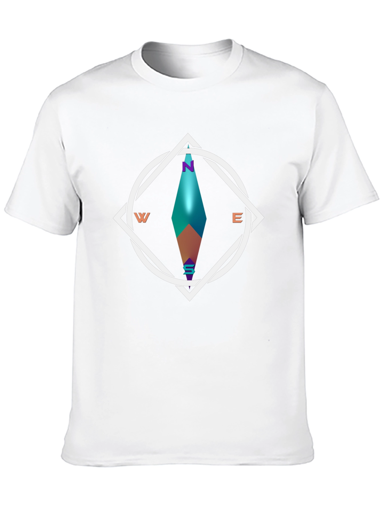 Geometric Compass Graphic Tee - Stylish Black T-Shirt
