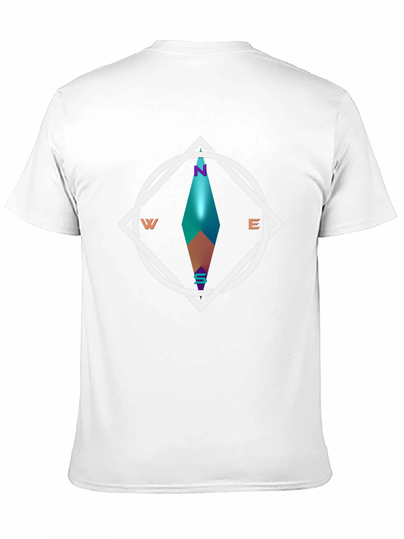 Geometric Compass Graphic Tee - Stylish Black T-Shirt