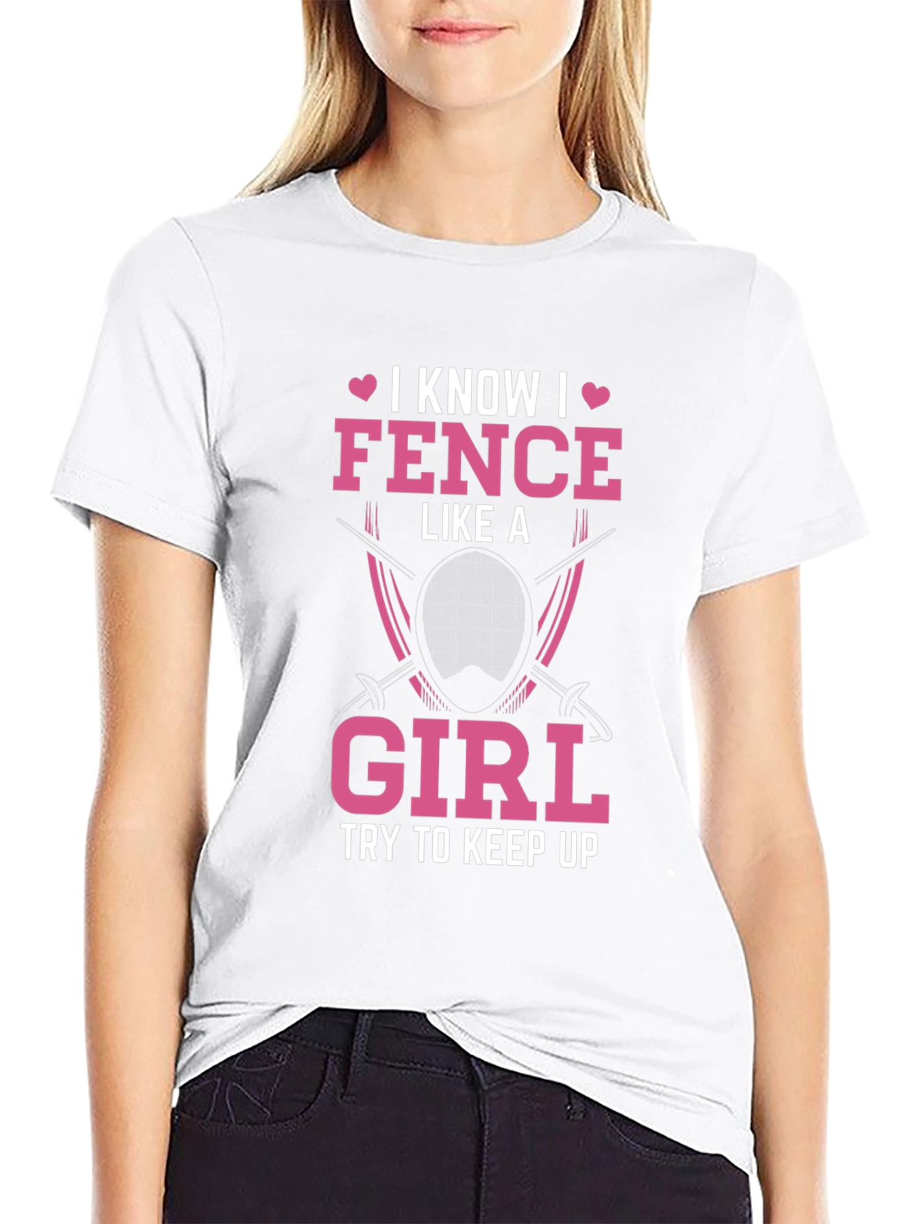 I Fence Like A Girl T-Shirt - Fencing Gift