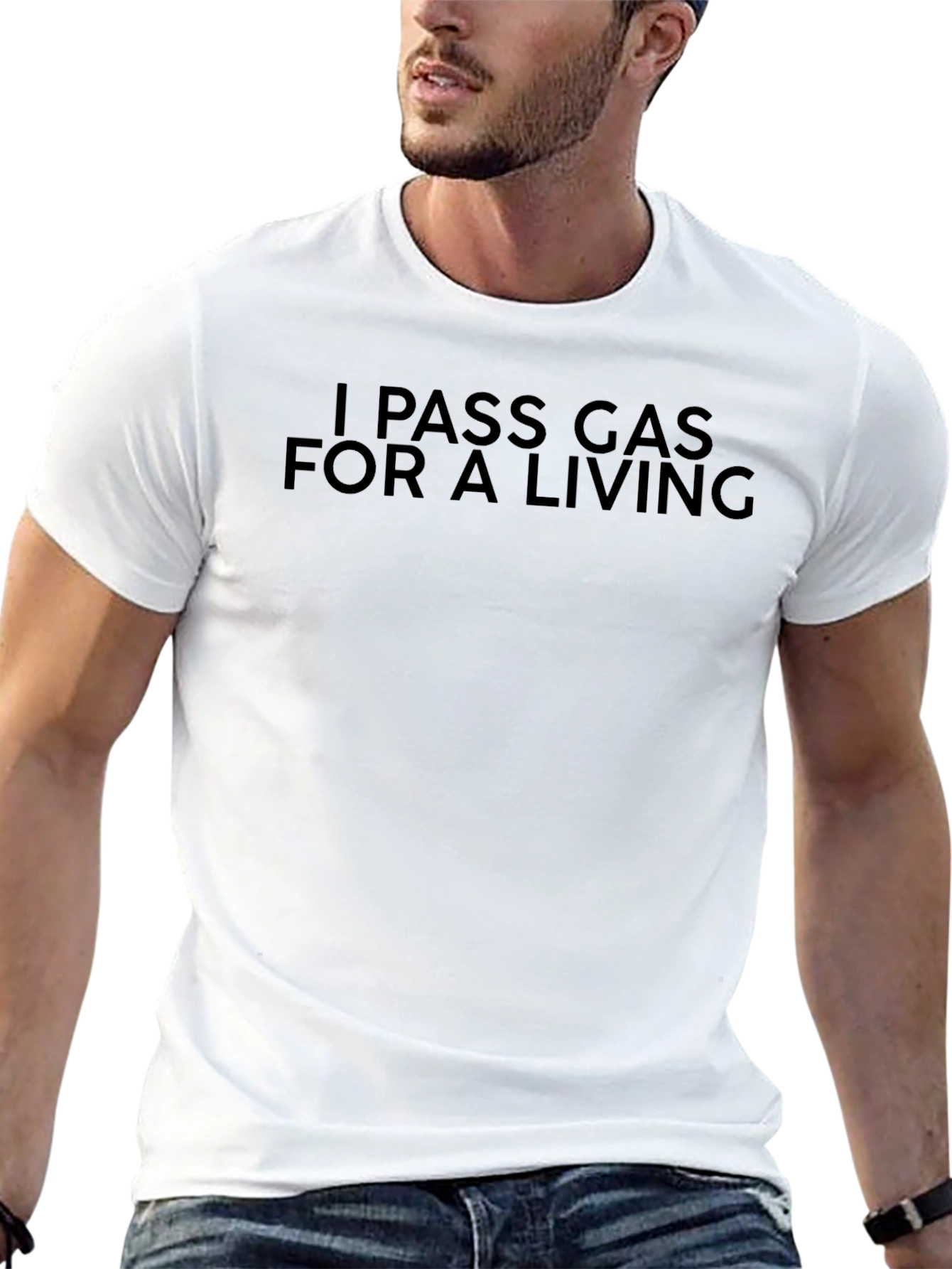 I Pass Gas for a Living Black T-Shirt