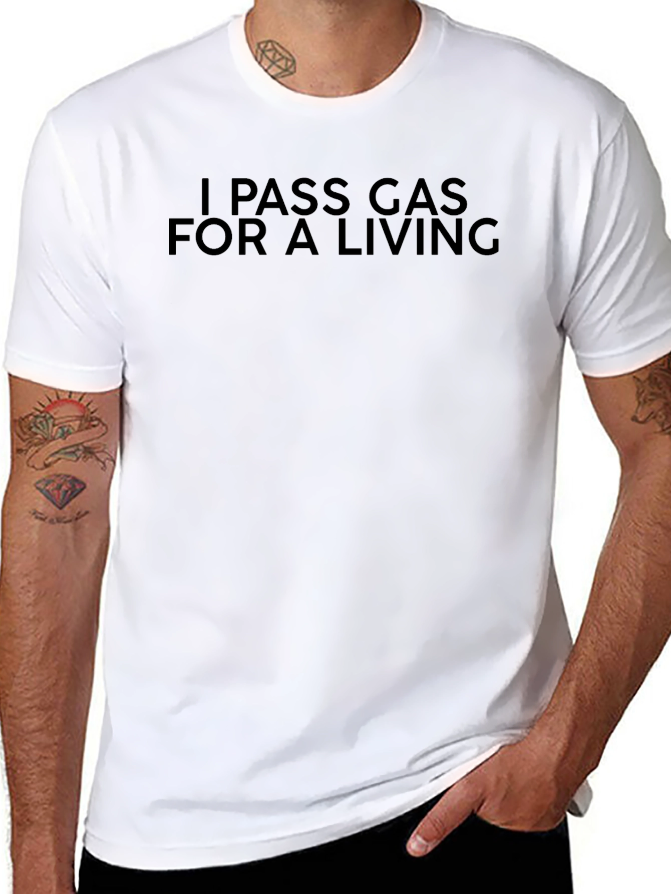 I Pass Gas for a Living Black T-Shirt