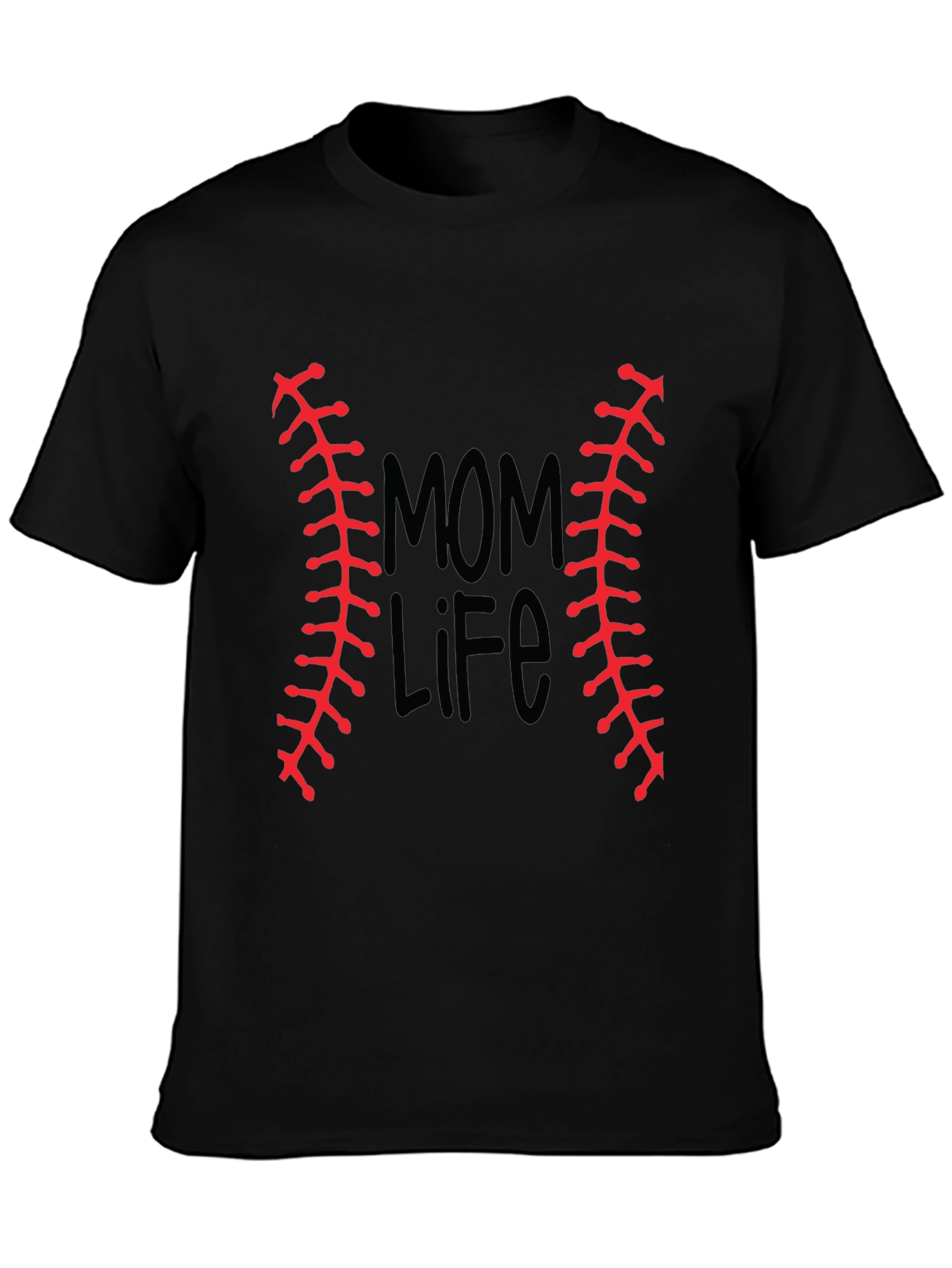 Mom Life Baseball Stitch T-Shirt