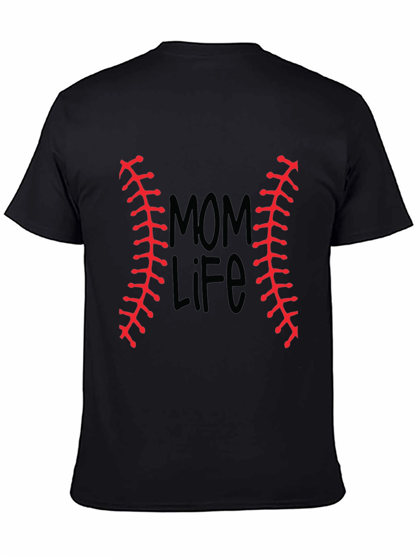 Mom Life Baseball Stitch T-Shirt