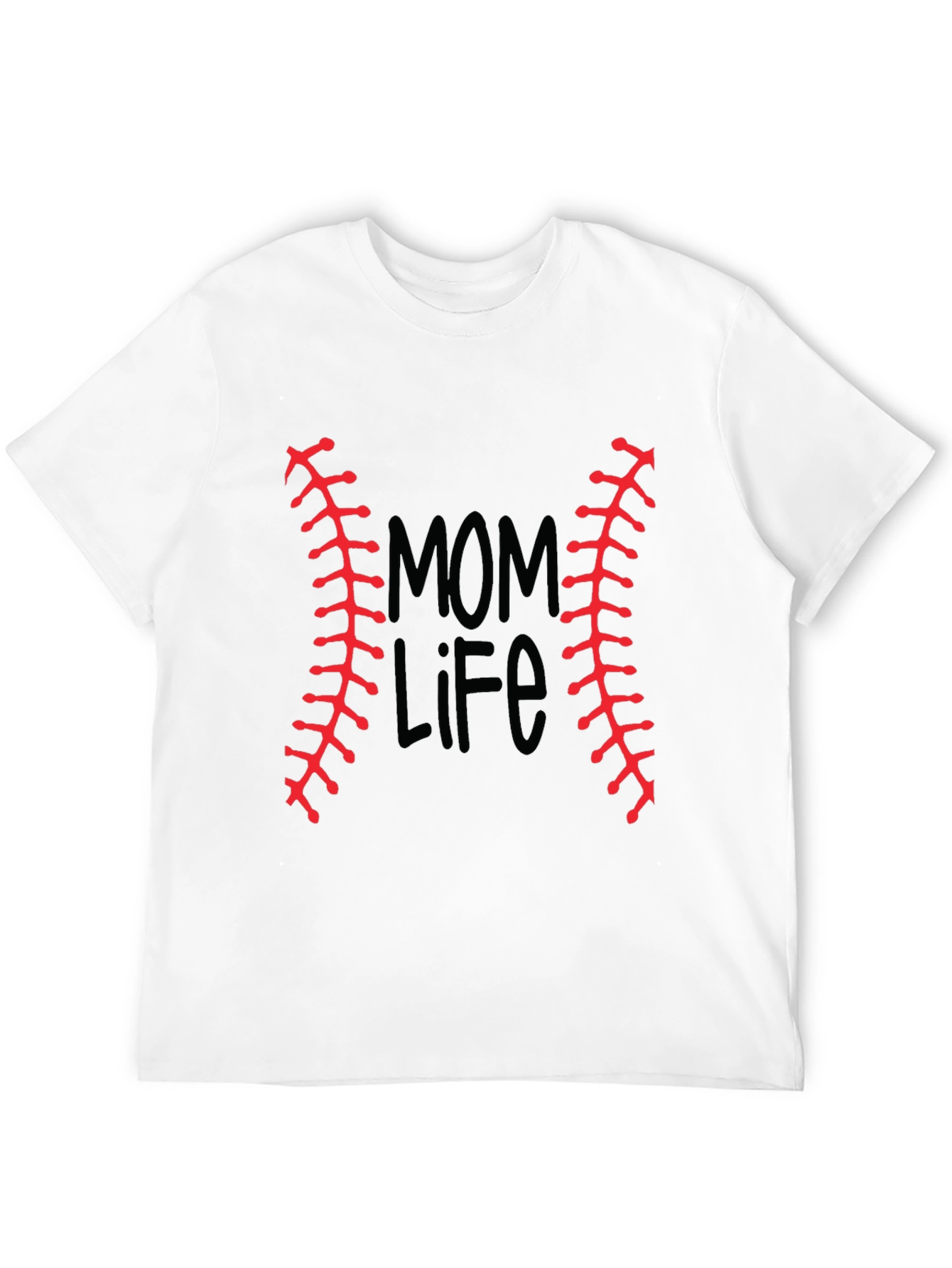 Mom Life Baseball Stitch T-Shirt