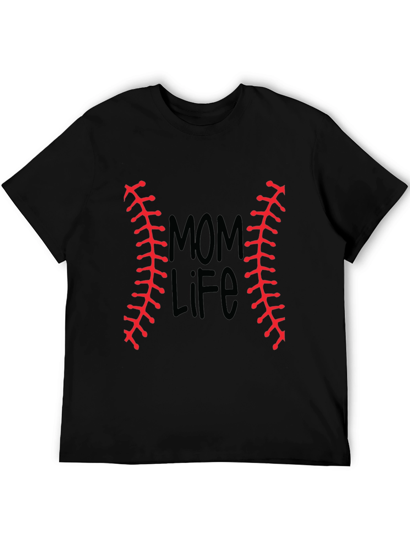 Mom Life Baseball Stitch T-Shirt