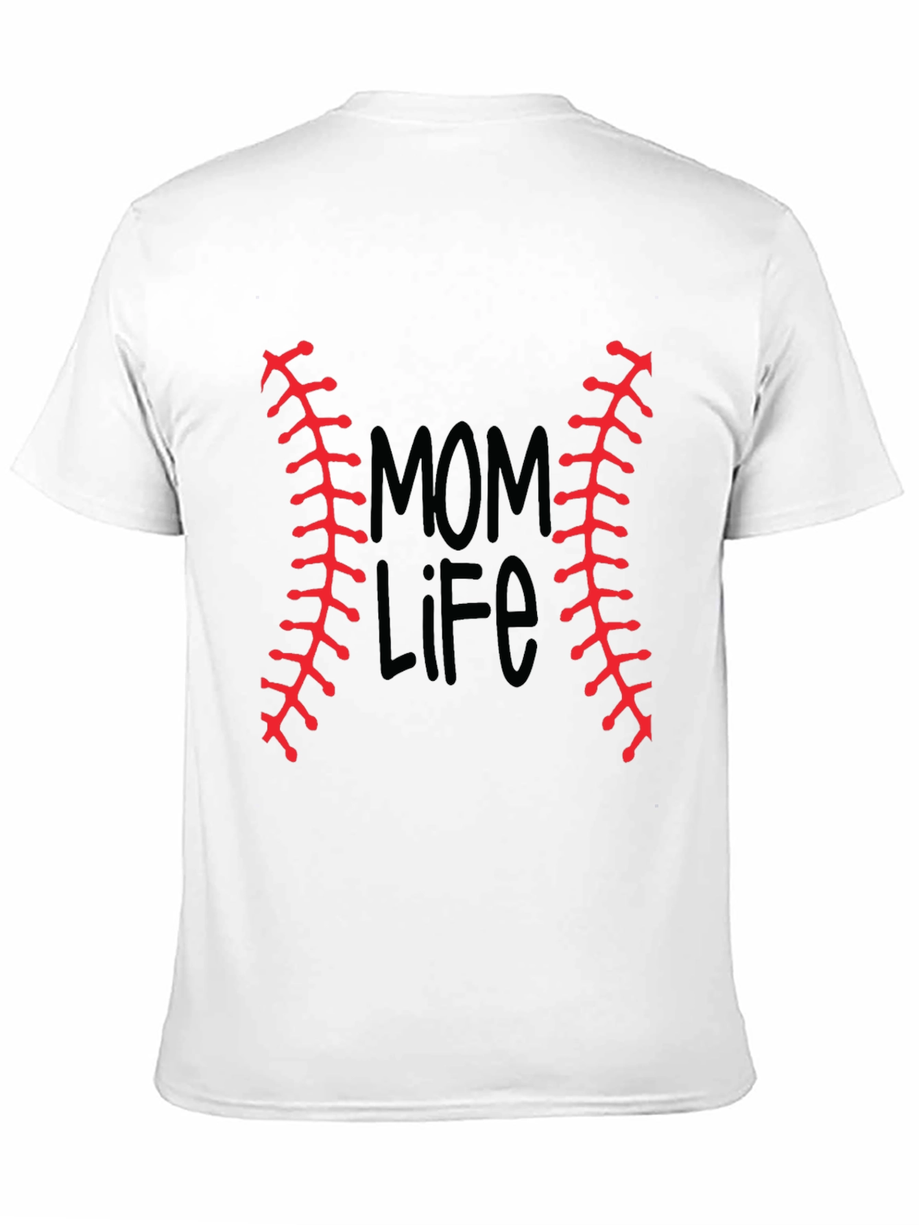 Mom Life Baseball Stitch T-Shirt