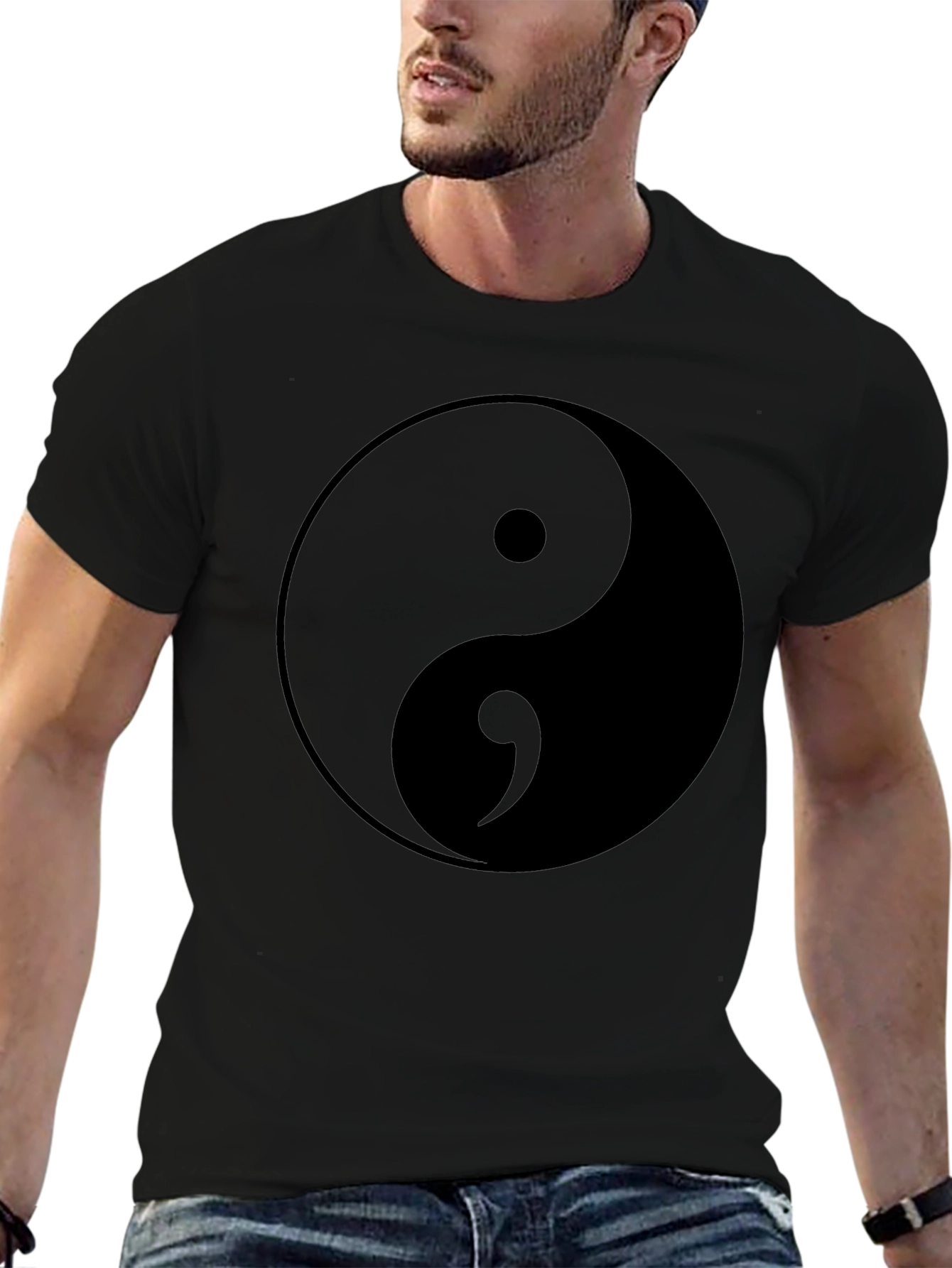 Yin Yang Graphic Tee - Balance and Style