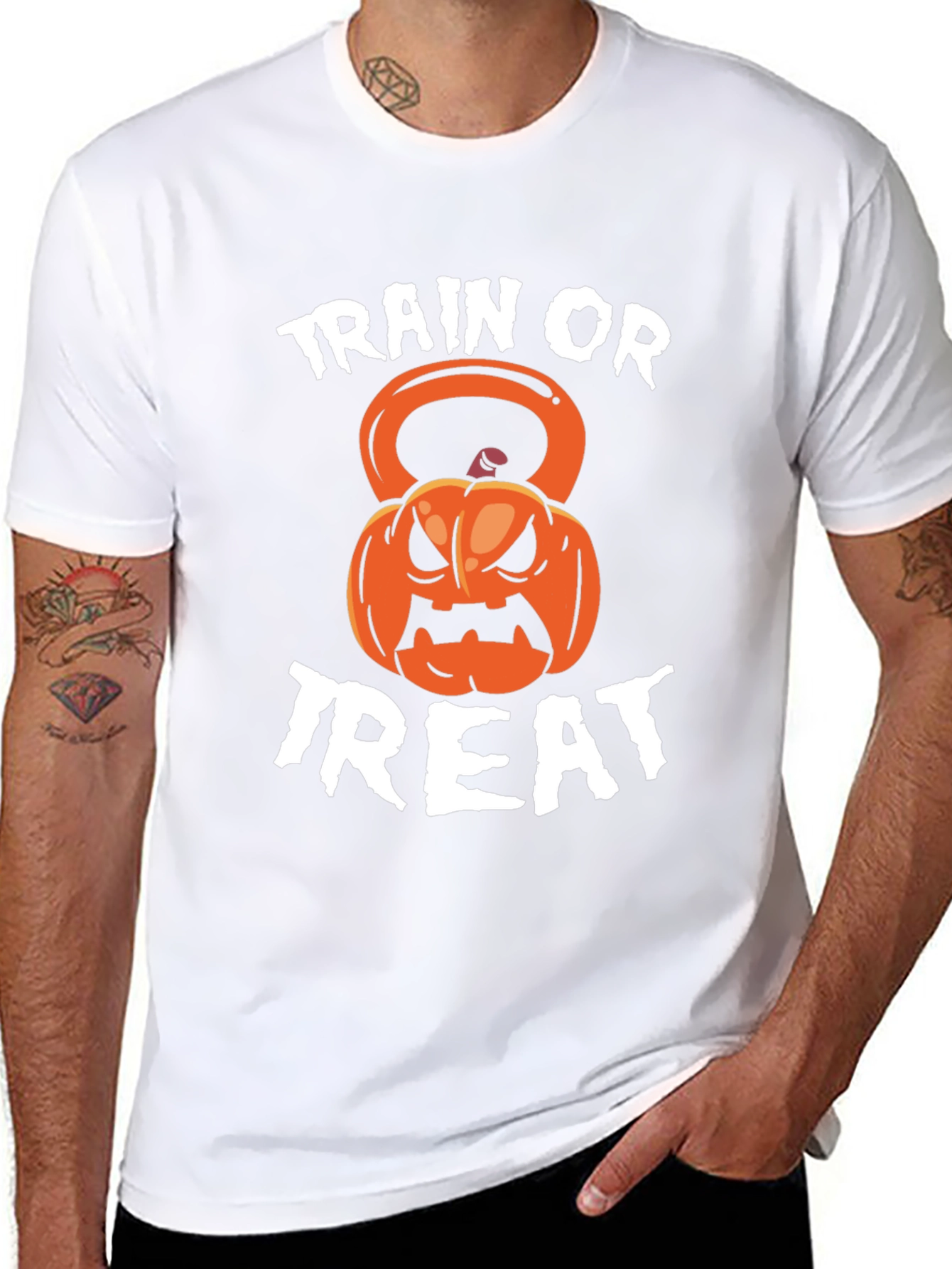 Train or Treat Halloween Gym Shirt