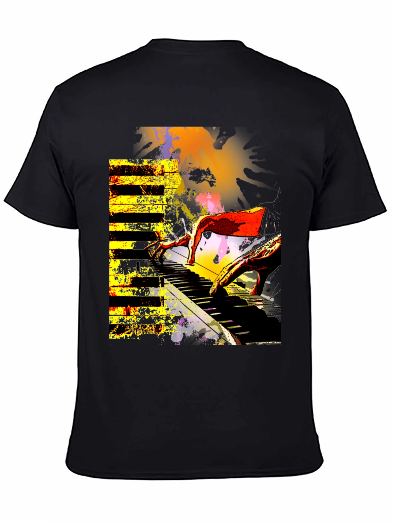 Abstract Piano Keys Graphic T-Shirt