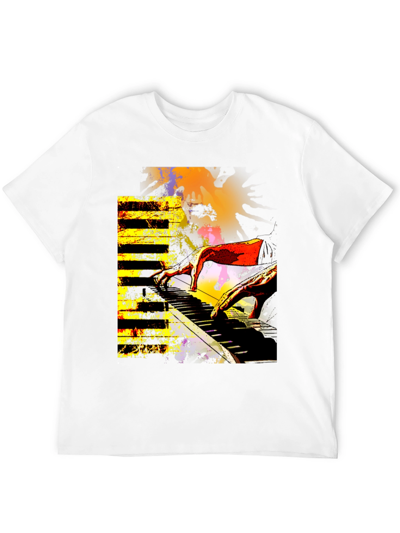 Abstract Piano Keys Graphic T-Shirt