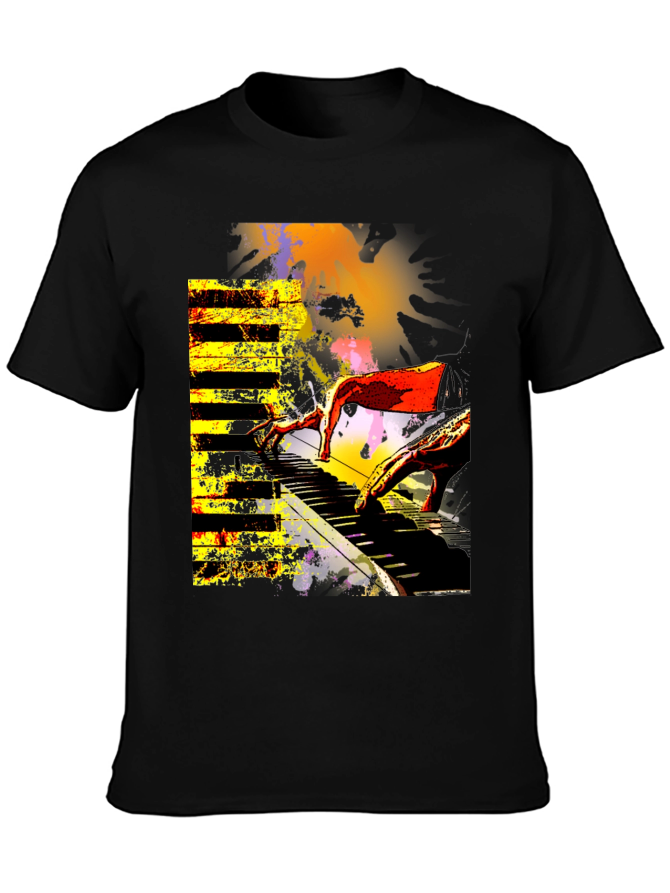 Abstract Piano Keys Graphic T-Shirt