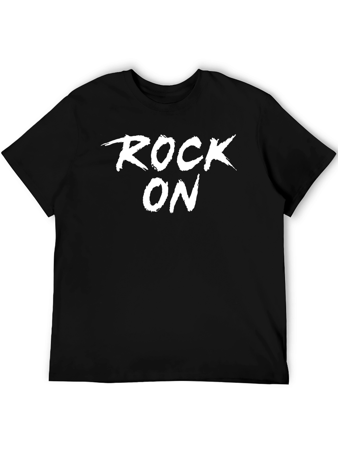 Rock On Graphic Tee - Black Casual T-Shirt