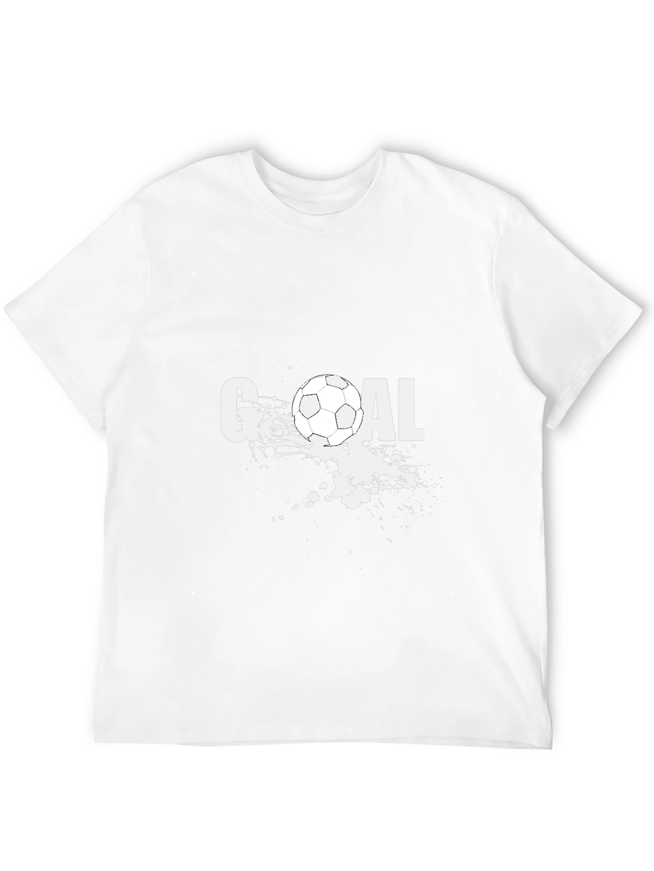 Goal! Soccer Ball Graphic Tee - Black Cotton T-Shirt