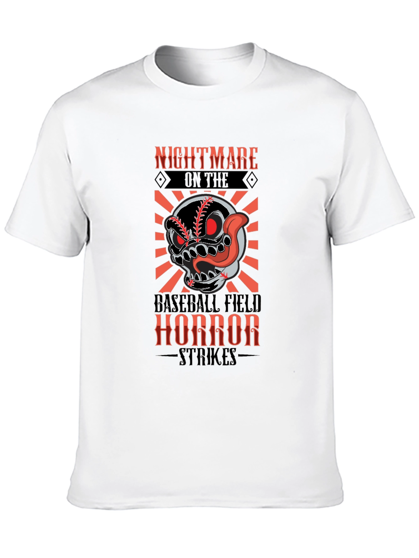 Nightmare Baseball Horror T-Shirt