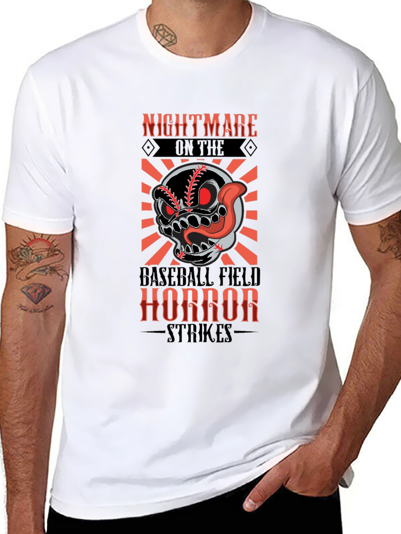 Nightmare Baseball Horror T-Shirt