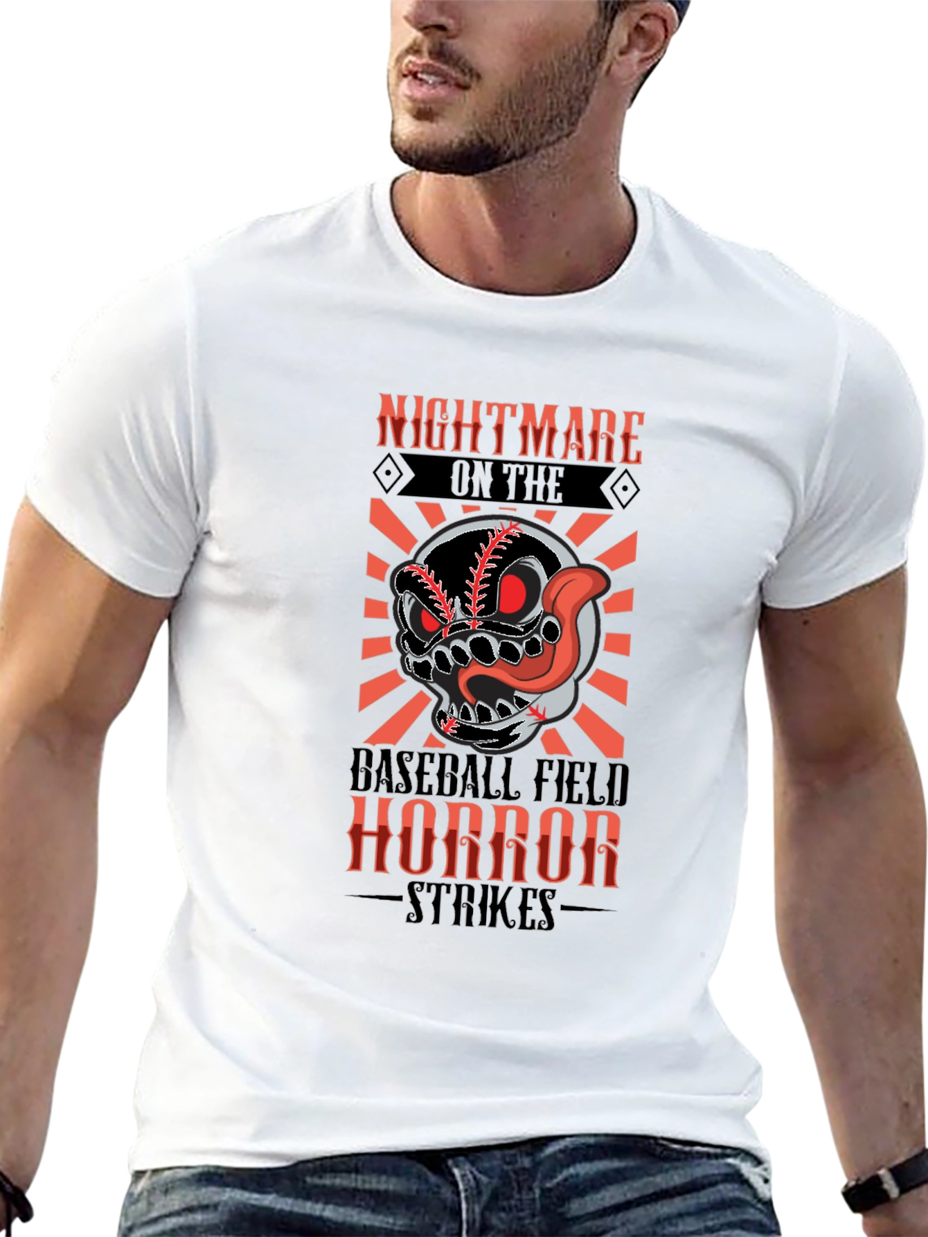 Nightmare Baseball Horror T-Shirt