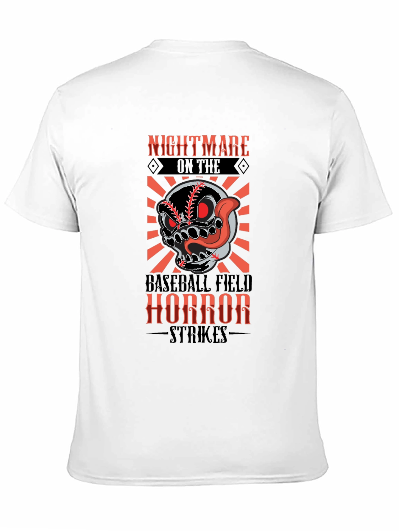 Nightmare Baseball Horror T-Shirt