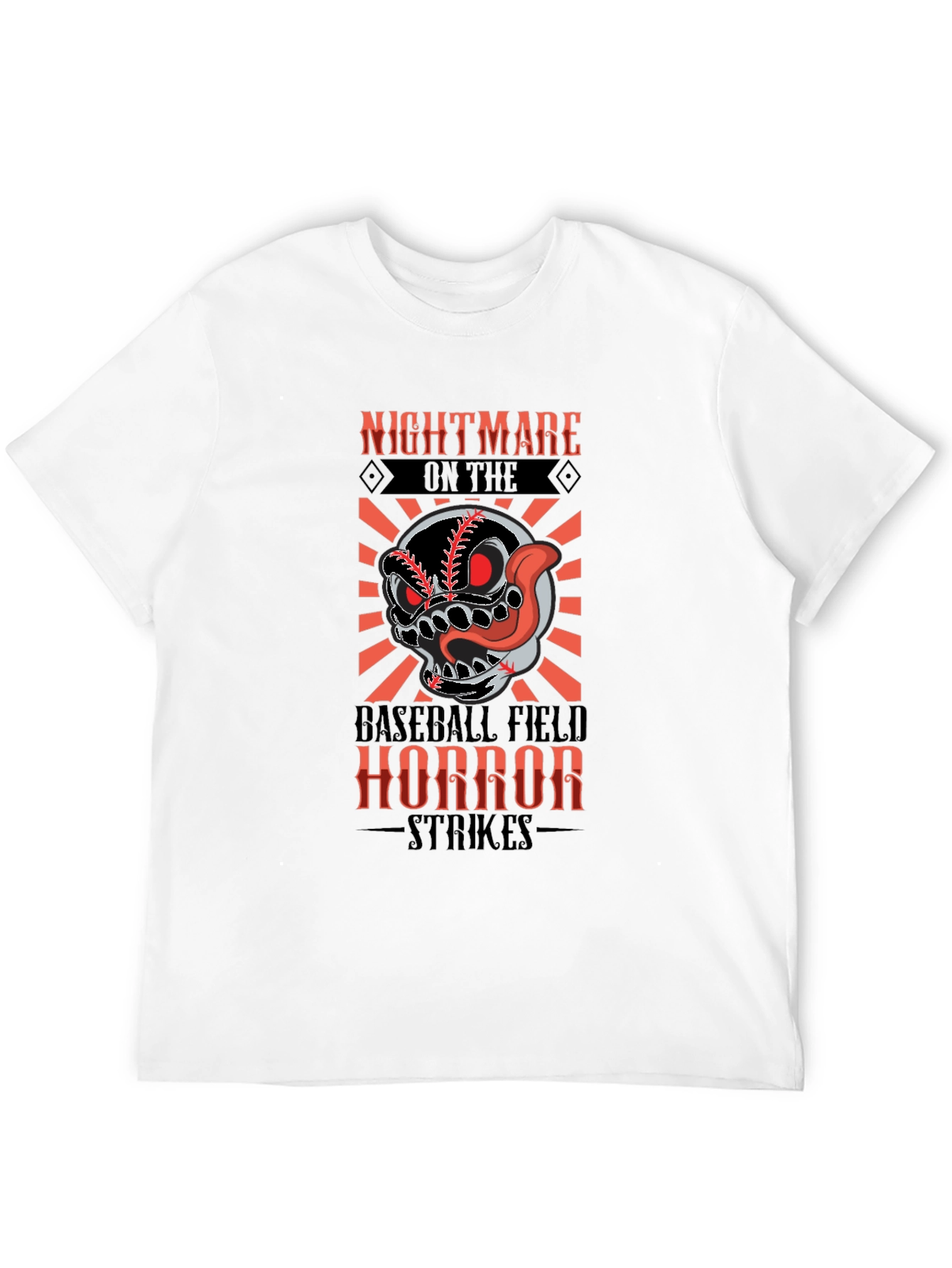 Nightmare Baseball Horror T-Shirt