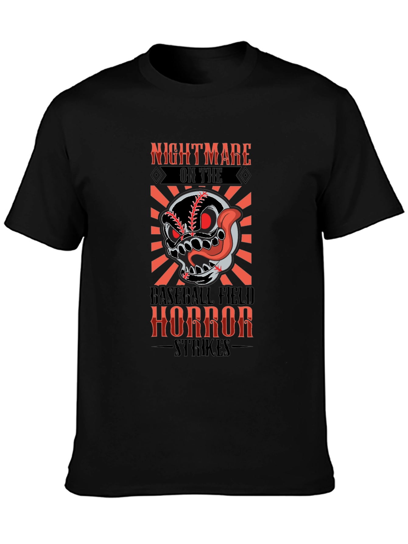 Nightmare Baseball Horror T-Shirt
