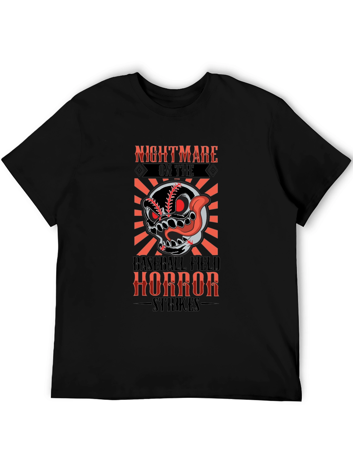 Nightmare Baseball Horror T-Shirt